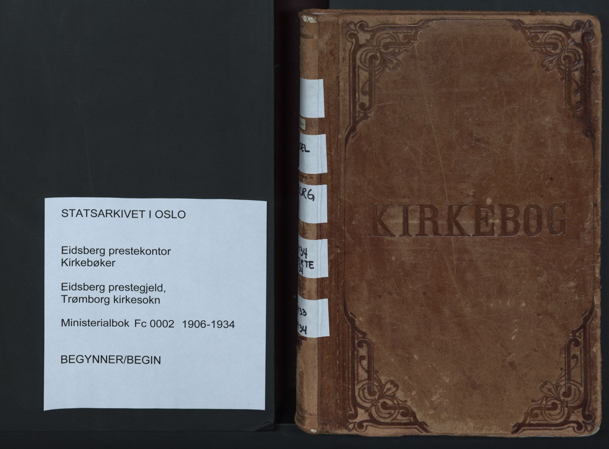 Eidsberg prestekontor Kirkebøker, AV/SAO-A-10905/F/Fc/L0002: Parish register (official) no. III 2, 1906-1934