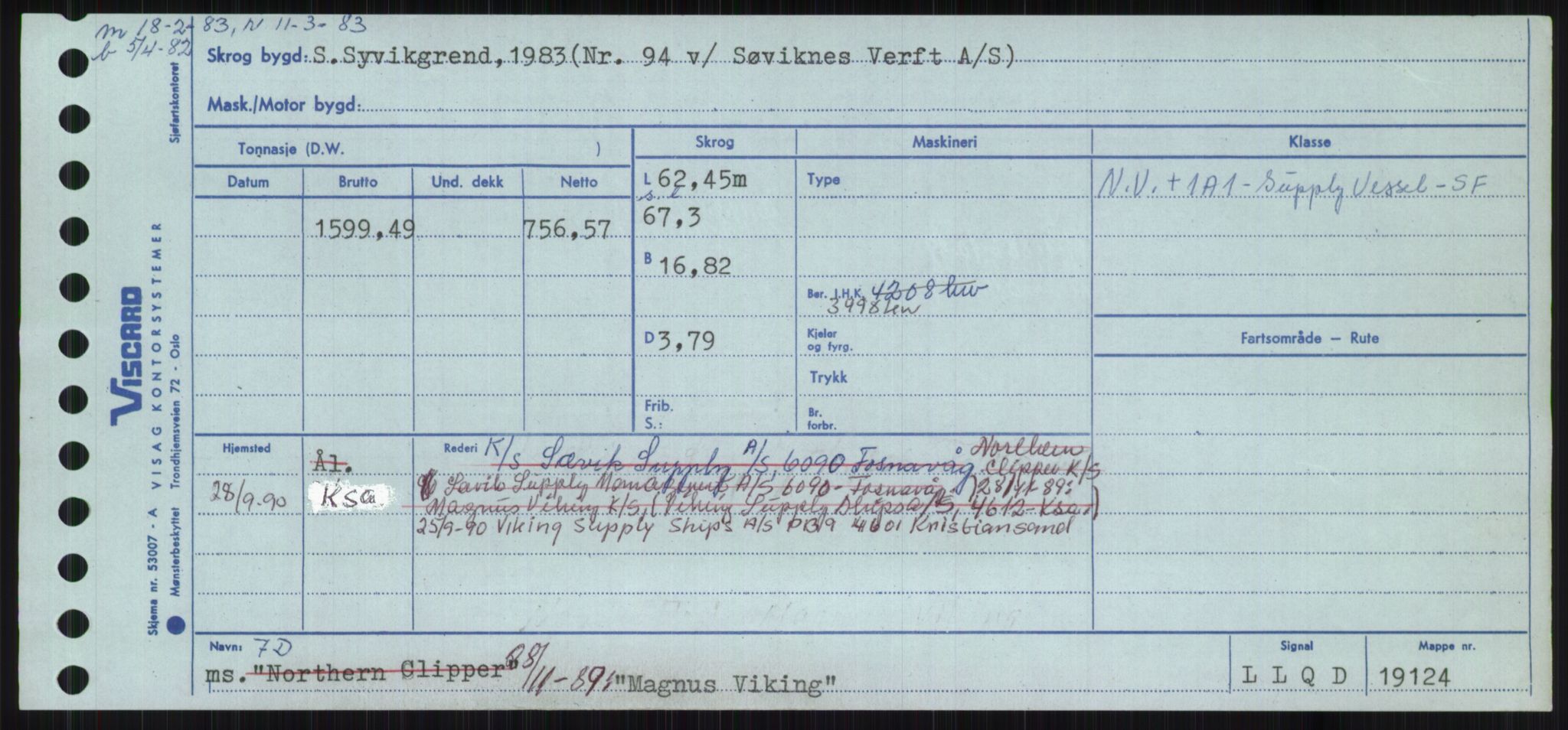 Sjøfartsdirektoratet med forløpere, Skipsmålingen, RA/S-1627/H/Ha/L0003/0002: Fartøy, Hilm-Mar / Fartøy, Kom-Mar, p. 829