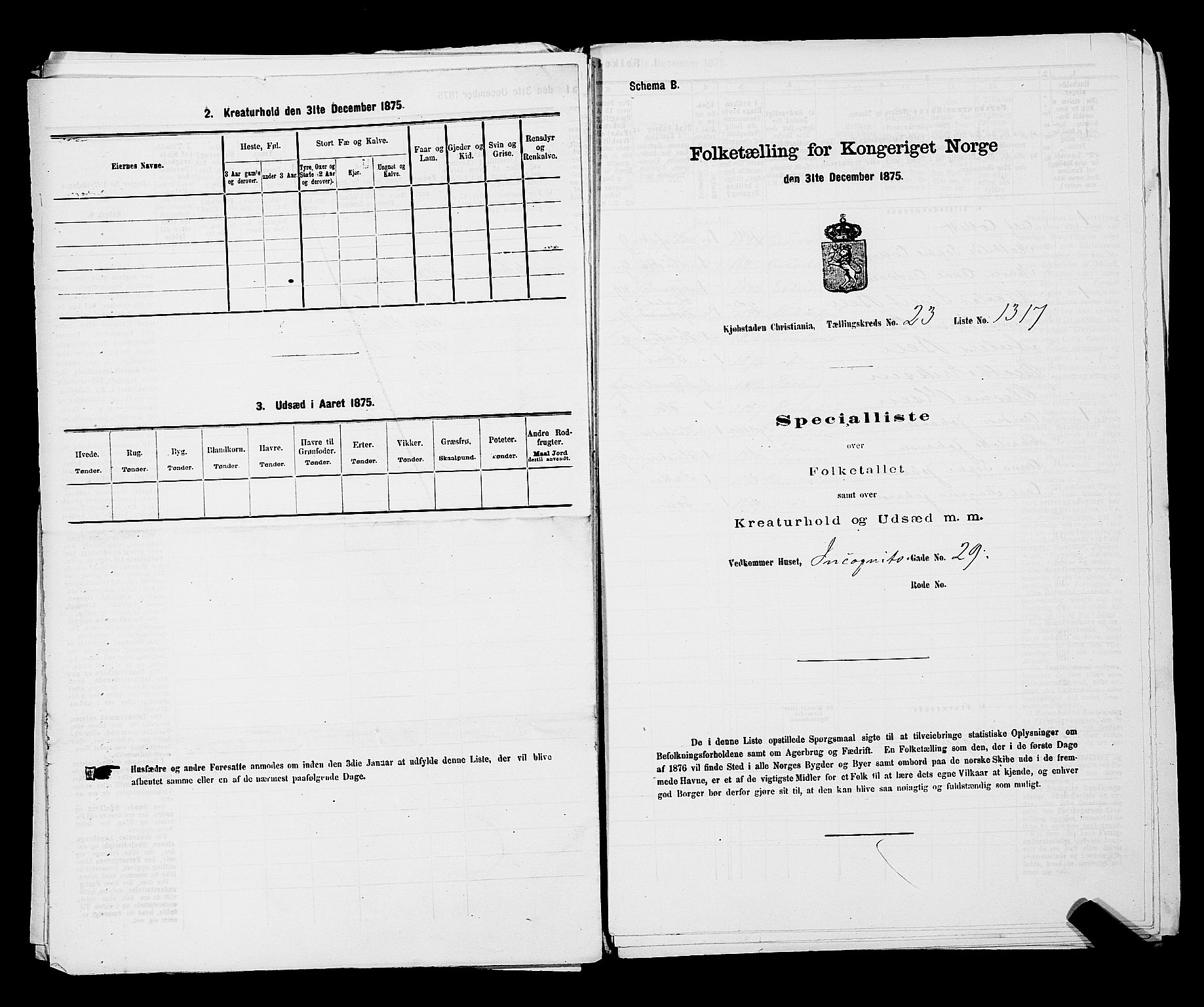 RA, 1875 census for 0301 Kristiania, 1875, p. 3906