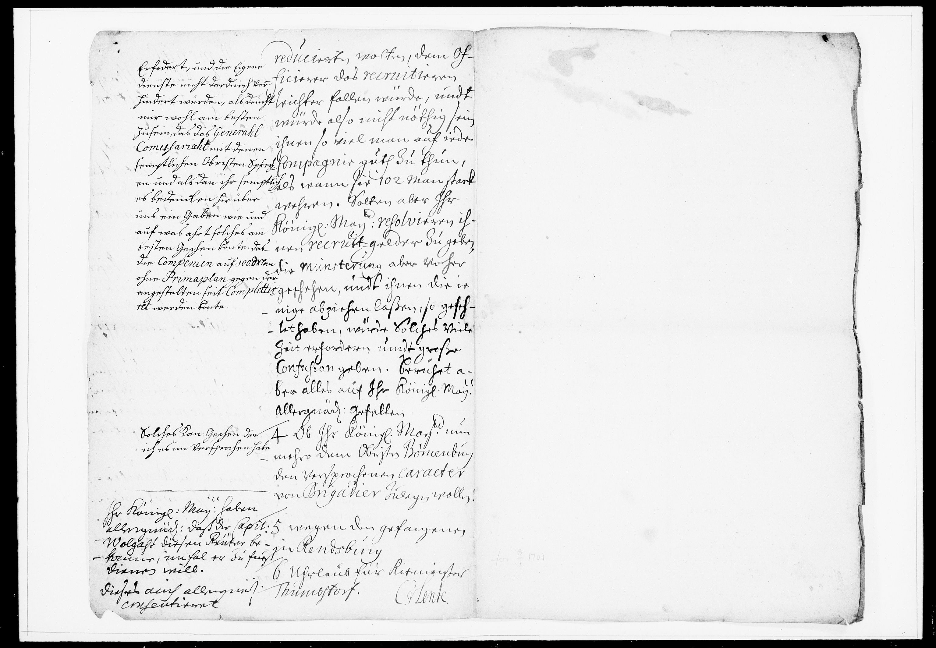 Krigskollegiet, Krigskancelliet, DRA/A-0006/-/0923-0928: Refererede sager, 1701, p. 3