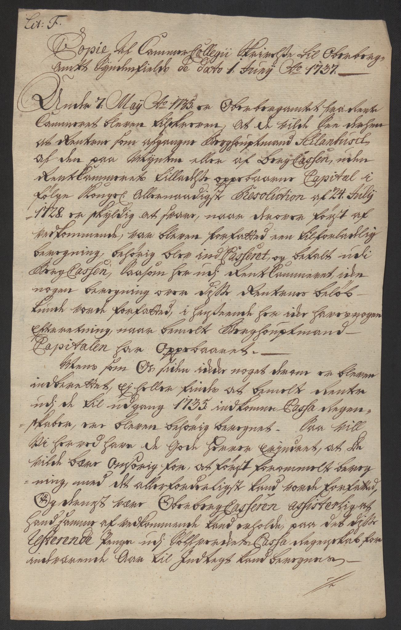 Rentekammeret inntil 1814, Realistisk ordnet avdeling, AV/RA-EA-4070/Oa/L0014: [Y17]: Forskjellige dokumenter om Kongsbergs mynt, 1723-1765, p. 118