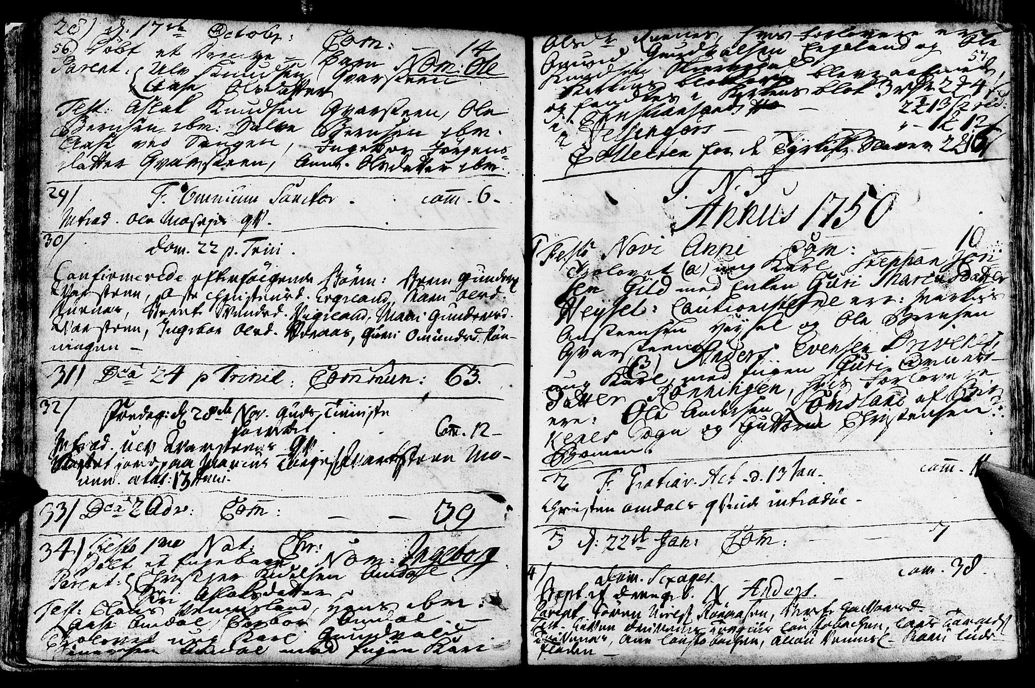 Vennesla sokneprestkontor, AV/SAK-1111-0045/Fa/Fab/L0001: Parish register (official) no. A 1, 1741-1794, p. 56-57