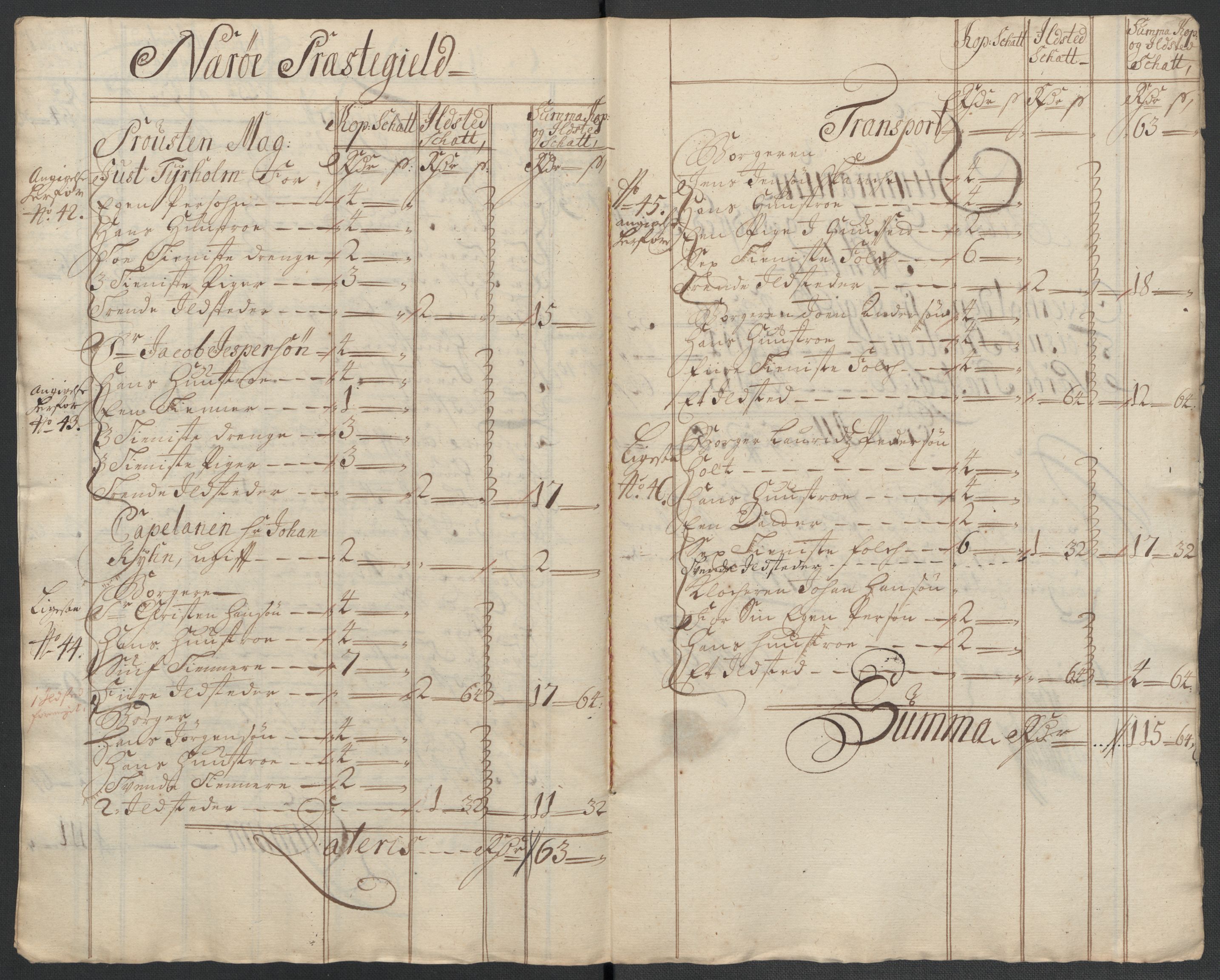 Rentekammeret inntil 1814, Reviderte regnskaper, Fogderegnskap, AV/RA-EA-4092/R64/L4432: Fogderegnskap Namdal, 1711, p. 135