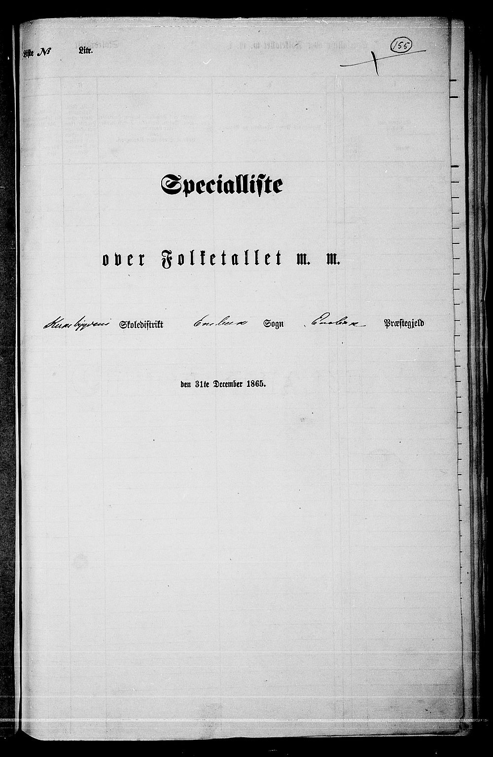 RA, 1865 census for Enebakk, 1865, p. 137