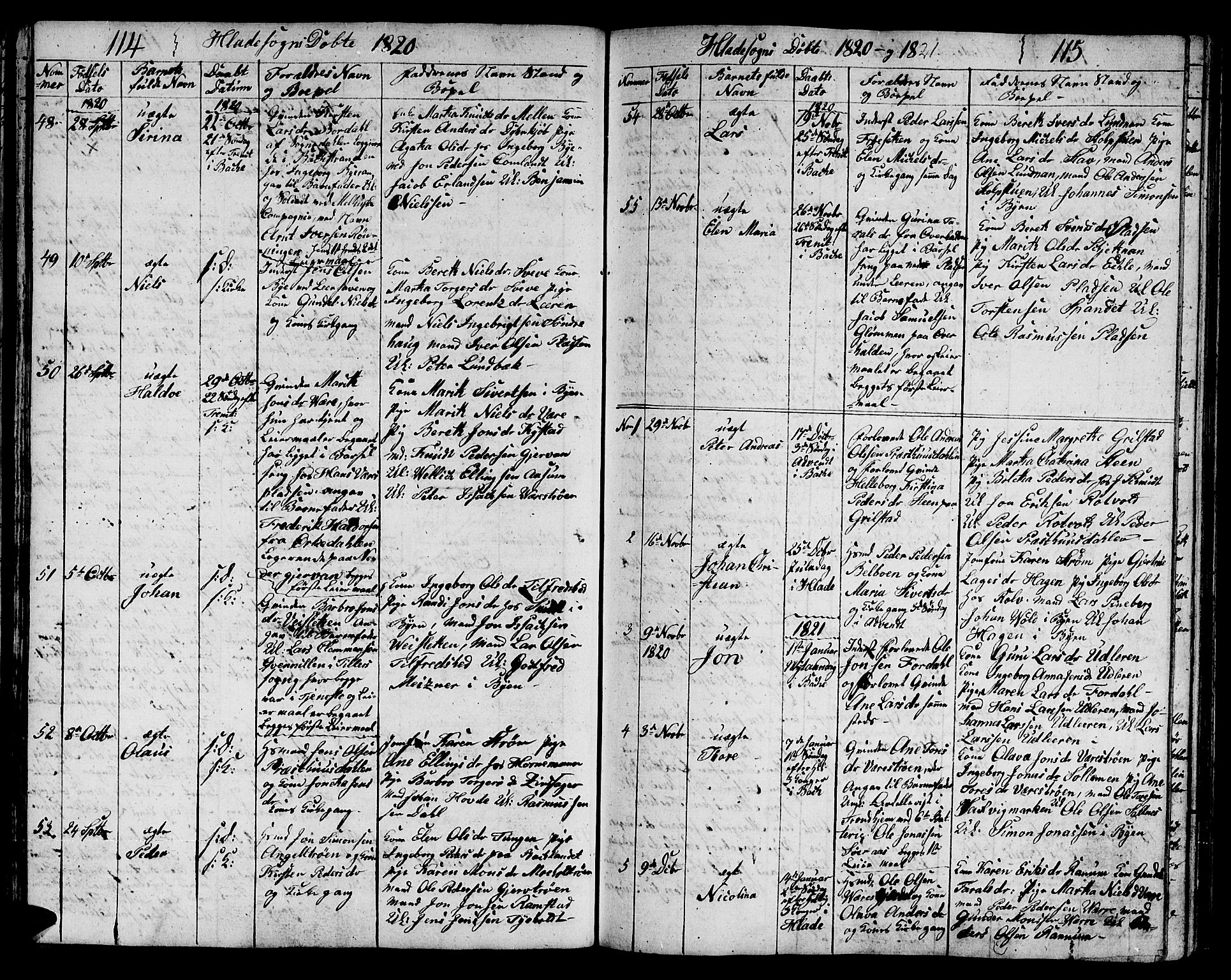 Ministerialprotokoller, klokkerbøker og fødselsregistre - Sør-Trøndelag, SAT/A-1456/606/L0306: Parish register (copy) no. 606C02, 1797-1829, p. 114-115