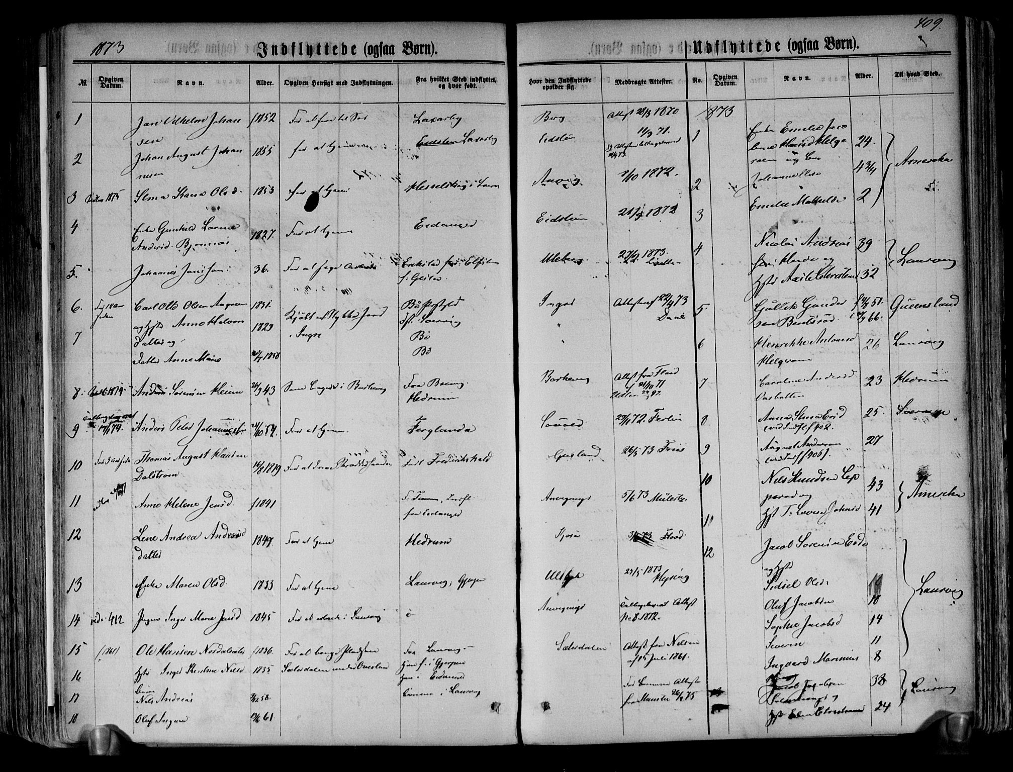 Brunlanes kirkebøker, AV/SAKO-A-342/F/Fa/L0005: Parish register (official) no. I 5, 1862-1877, p. 410