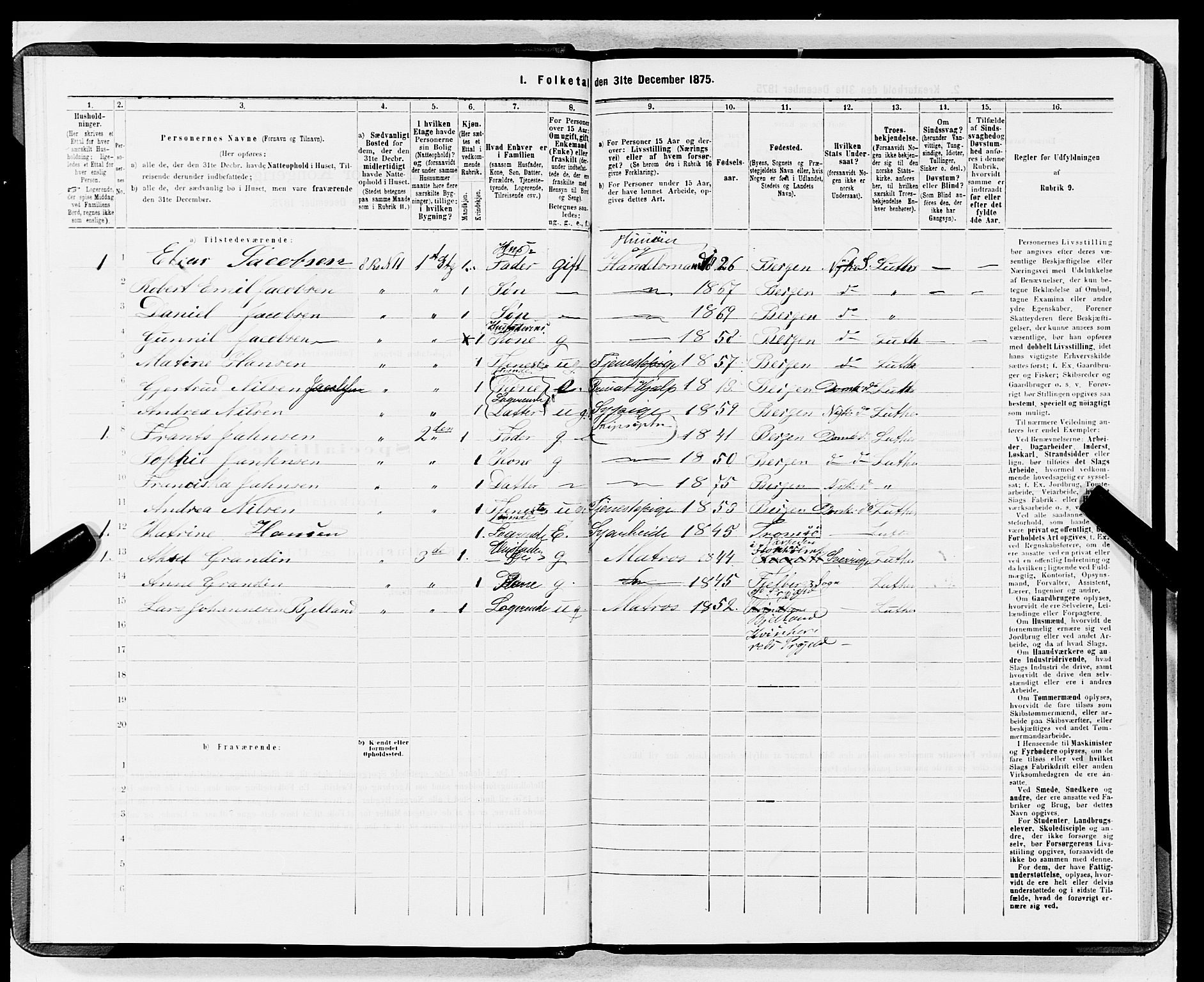 SAB, 1875 census for 1301 Bergen, 1875, p. 1452