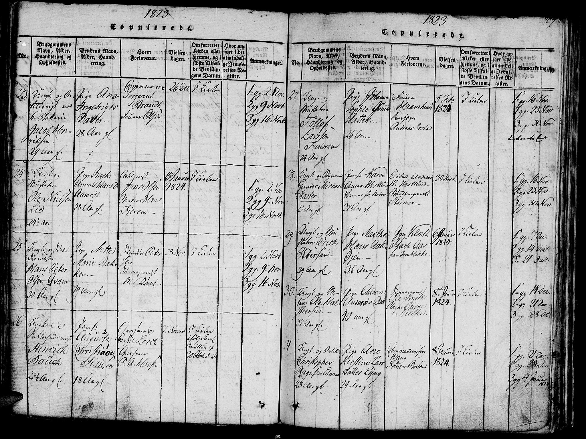 Ministerialprotokoller, klokkerbøker og fødselsregistre - Sør-Trøndelag, SAT/A-1456/602/L0135: Parish register (copy) no. 602C03, 1815-1832, p. 207
