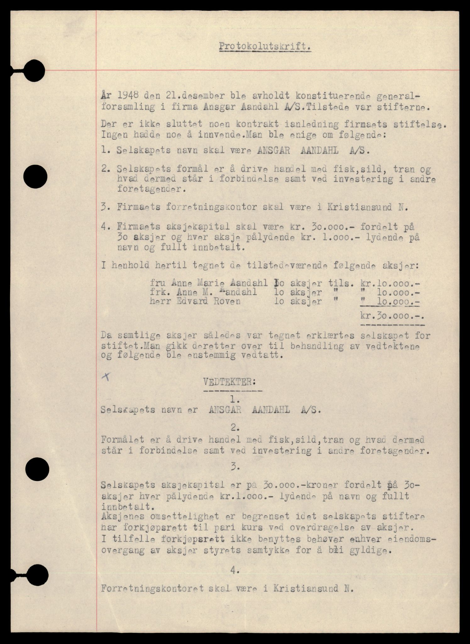 Kristiansund sorenskriveri, AV/SAT-A-0019/2/J/Jd/Jdb/L0016: Bilag,foretak som er slettet etter firmalovens § 24                                                                                                                                                , 1979, p. 3