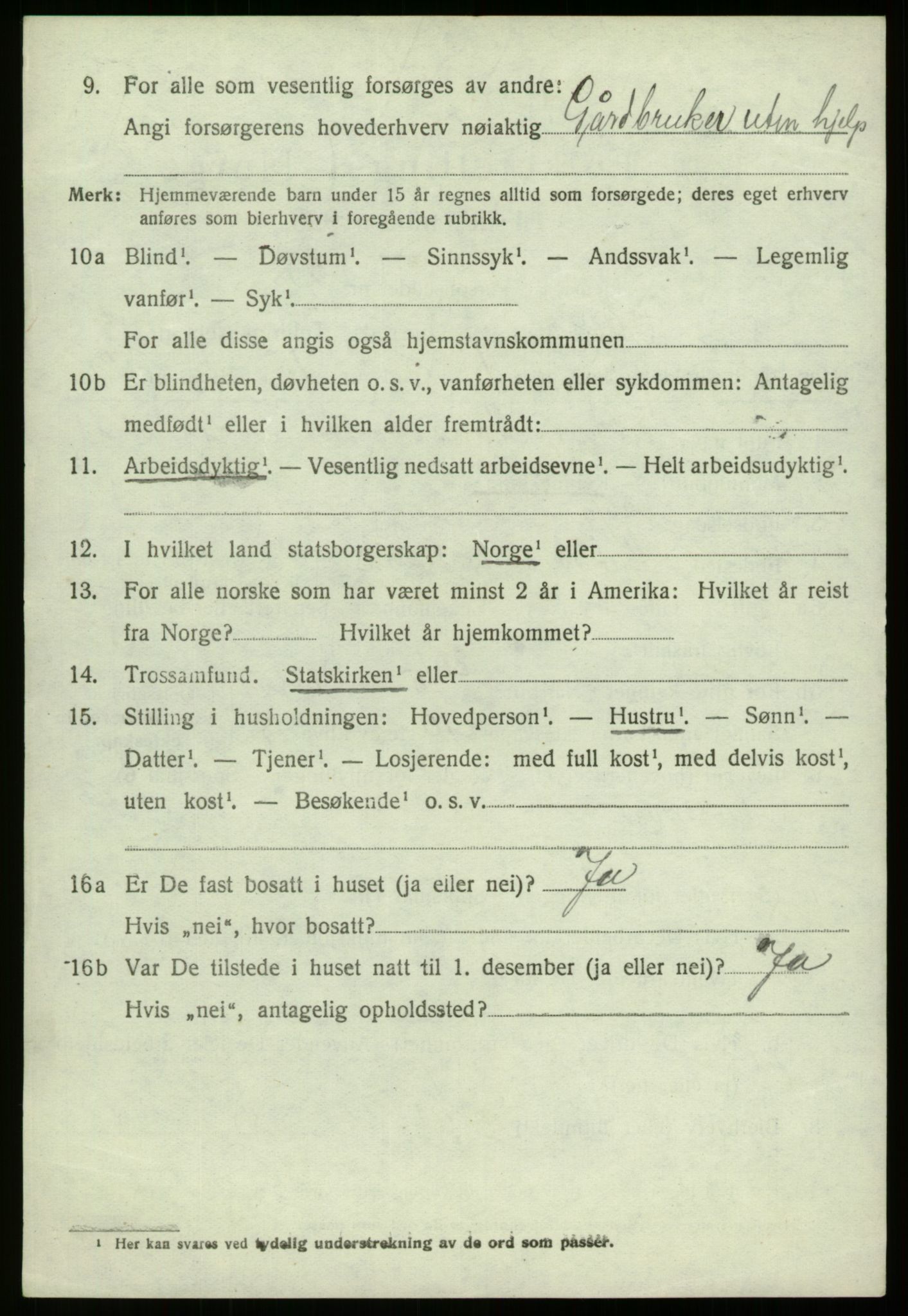 SAB, 1920 census for Davik, 1920, p. 2164