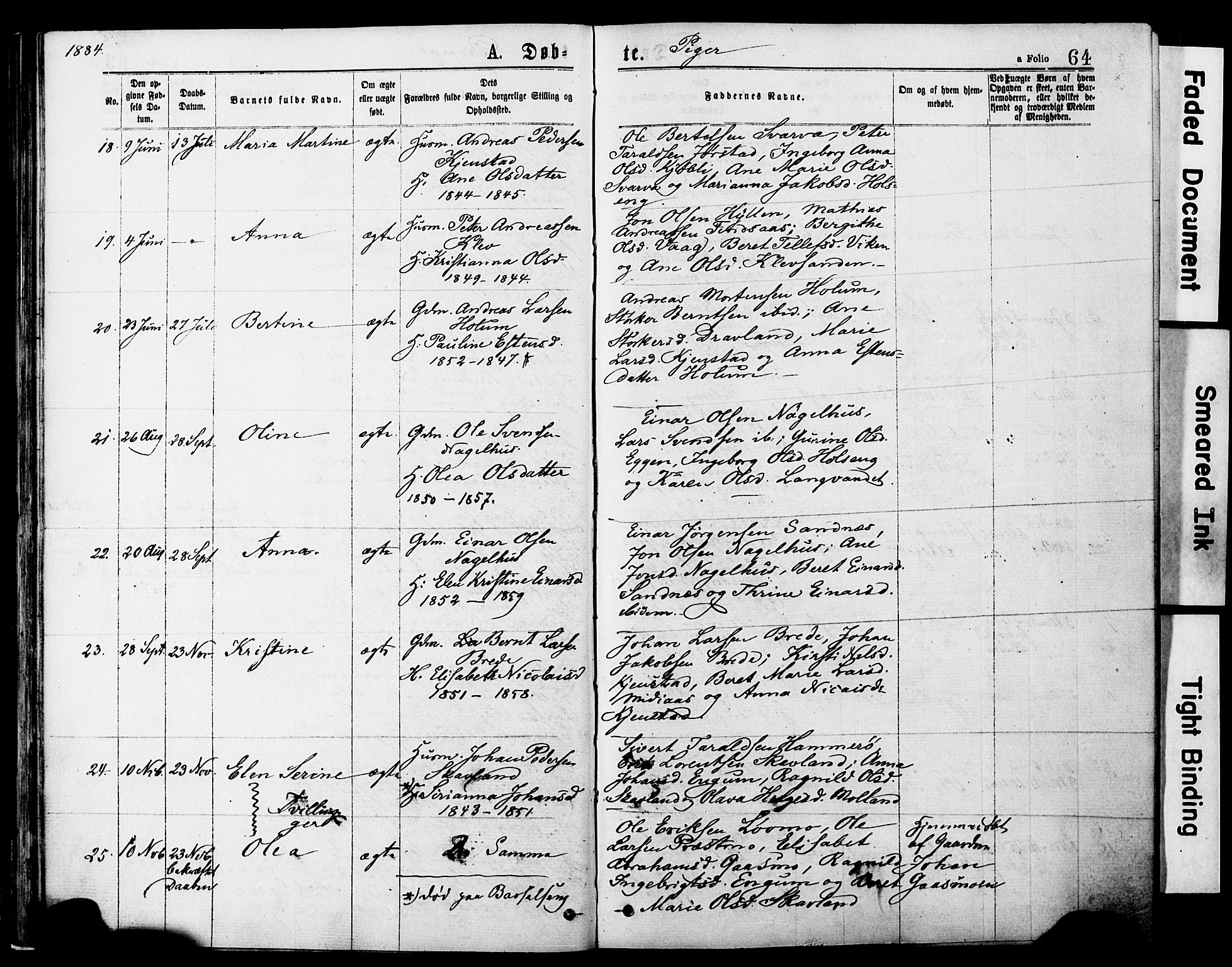 Ministerialprotokoller, klokkerbøker og fødselsregistre - Nord-Trøndelag, SAT/A-1458/749/L0473: Parish register (official) no. 749A07, 1873-1887, p. 64