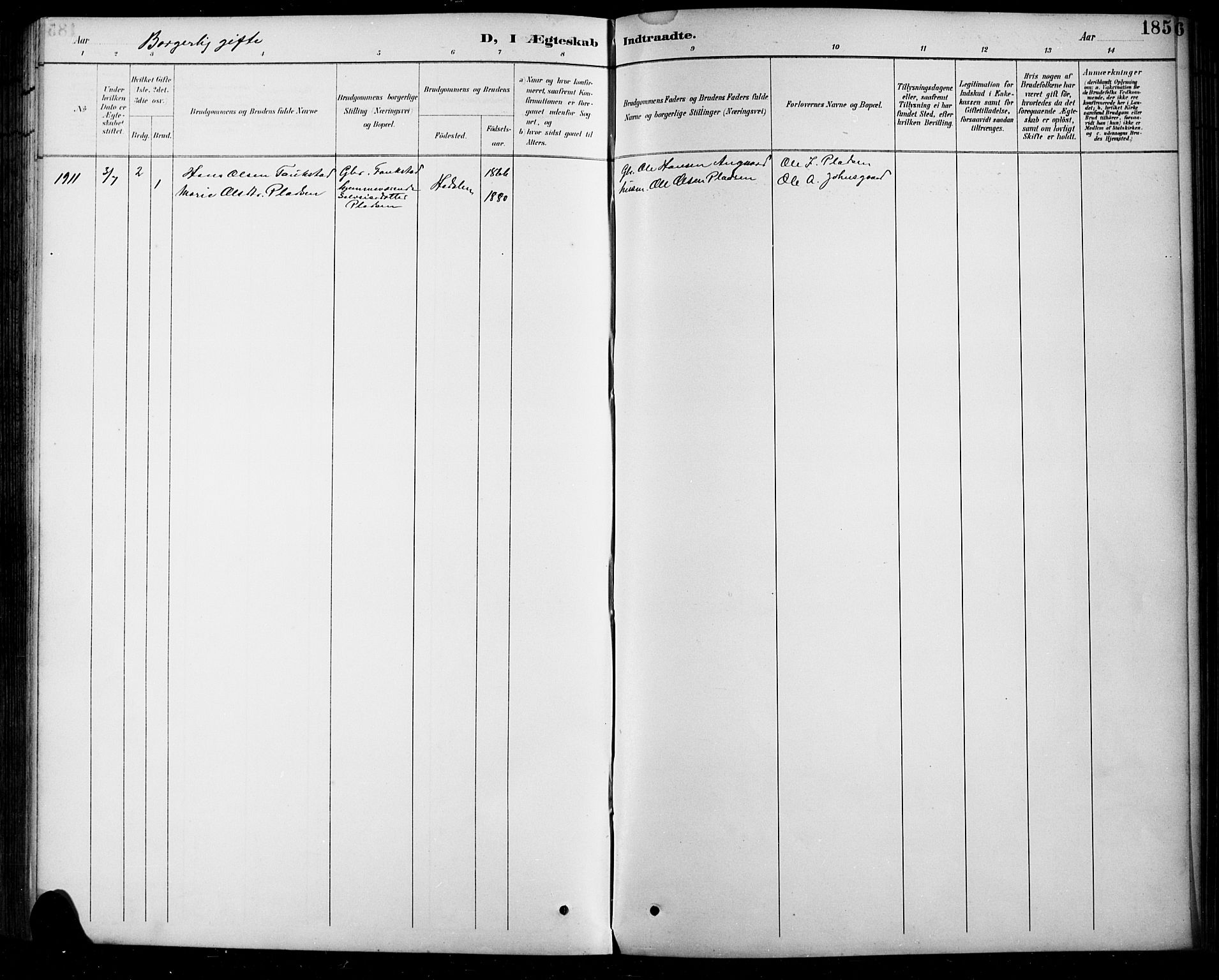 Sel prestekontor, SAH/PREST-074/H/Ha/Hab/L0005: Parish register (copy) no. 5, 1894-1923, p. 185