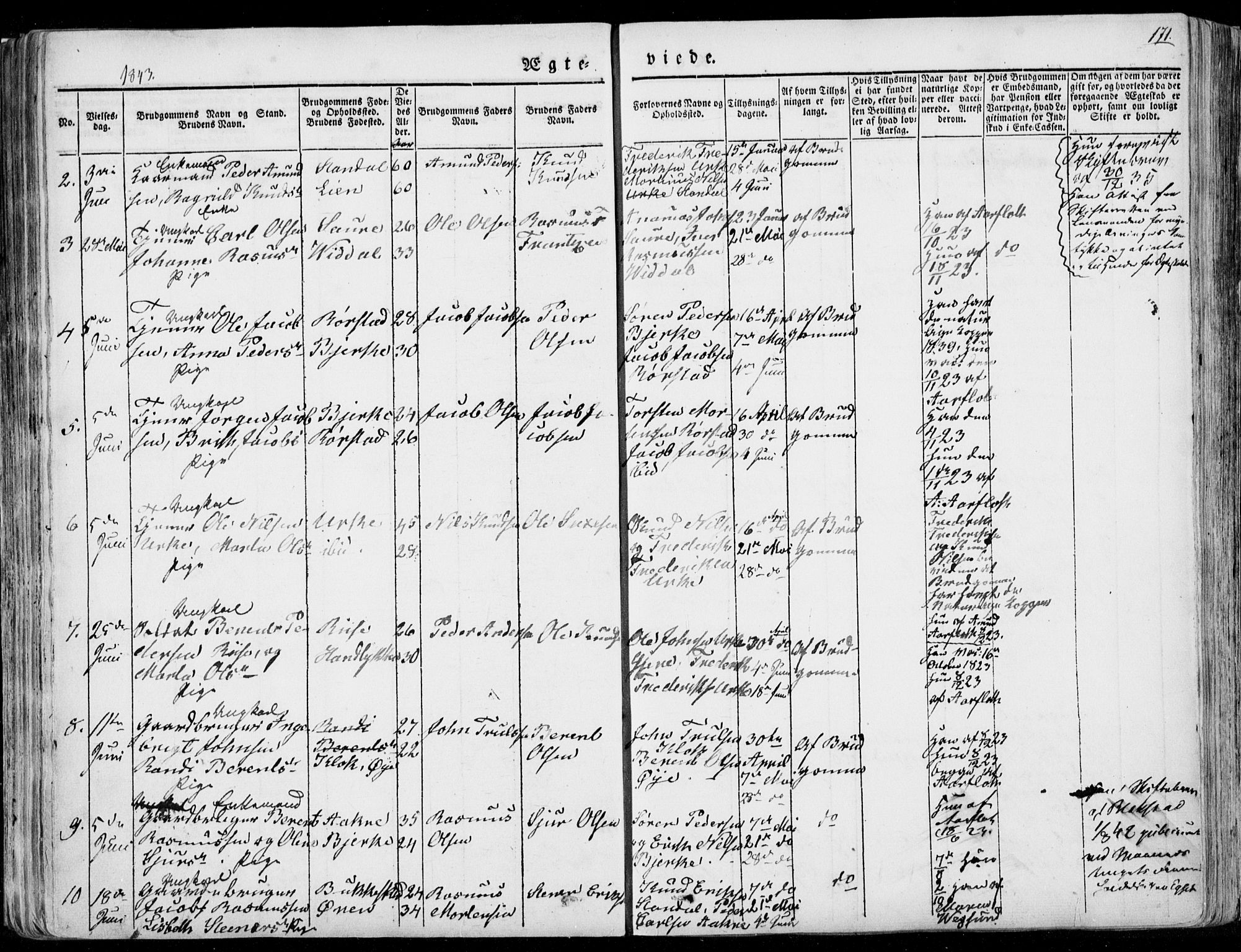 Ministerialprotokoller, klokkerbøker og fødselsregistre - Møre og Romsdal, AV/SAT-A-1454/515/L0208: Parish register (official) no. 515A04, 1830-1846, p. 171