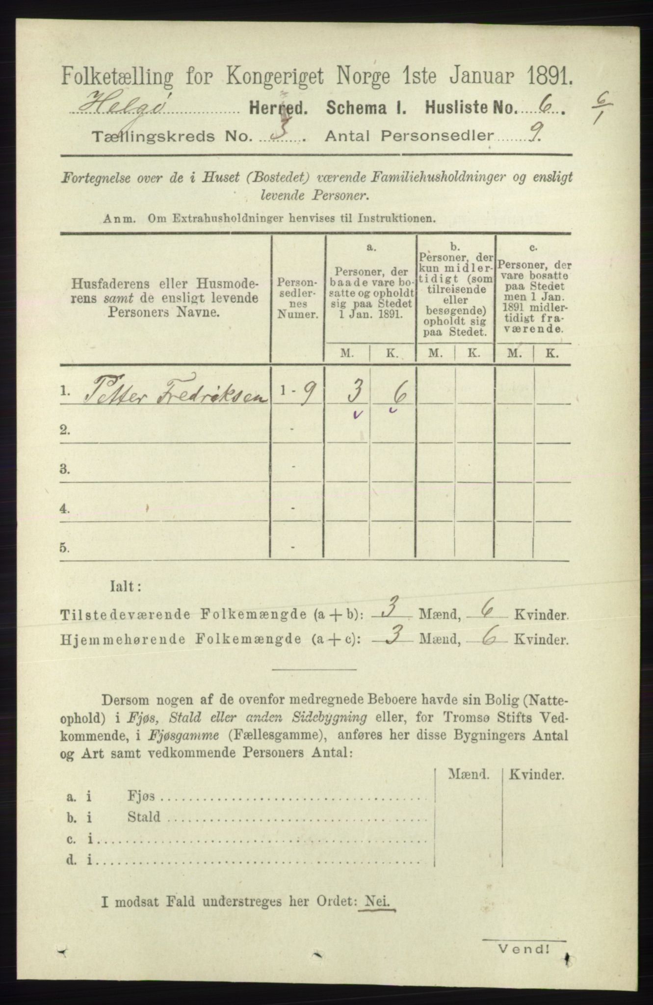 RA, 1891 census for 1935 Helgøy, 1891, p. 706