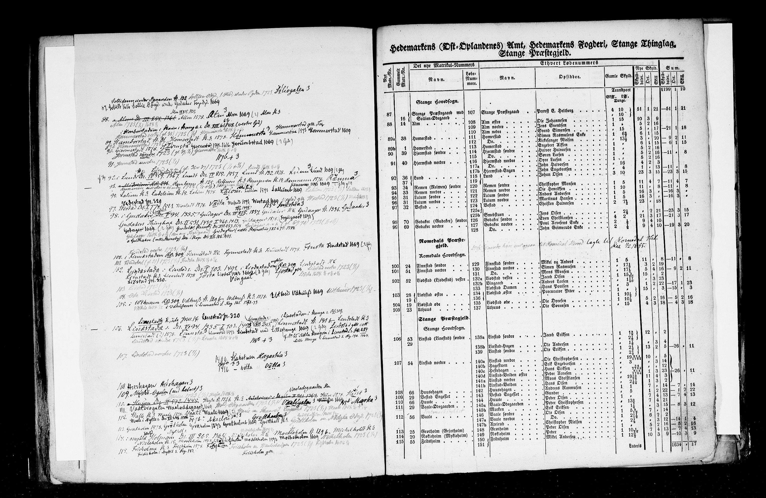 Rygh, AV/RA-PA-0034/F/Fb/L0003: Matrikkelen for 1838 - Hedemarken amt (Hedmark fylke), 1838