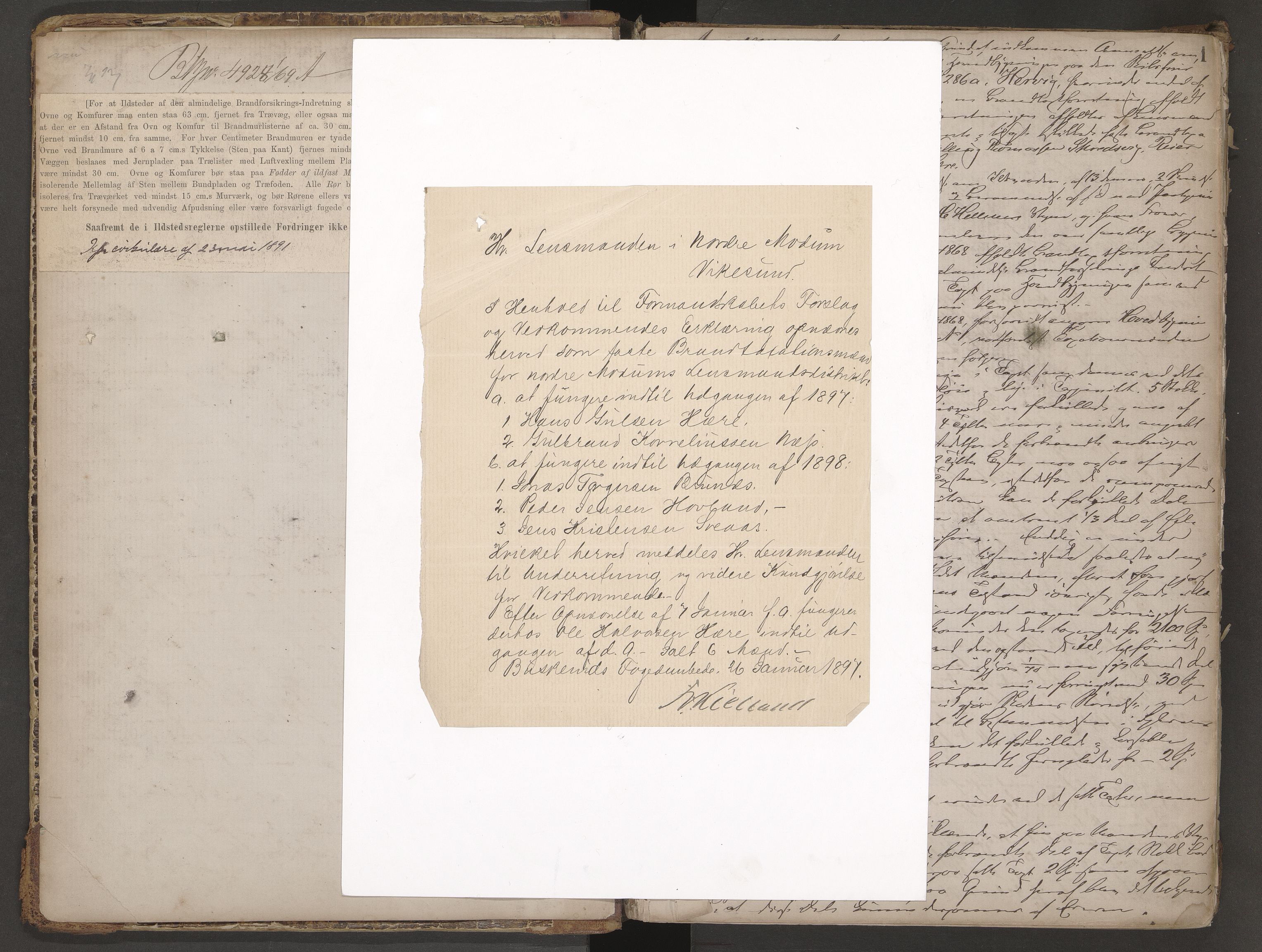 Modum lensmannskontor, AV/SAKO-A-524/Y/Yc/Ycc/L0002: Branntakstprotokoll Modum nordre, 1871-1903