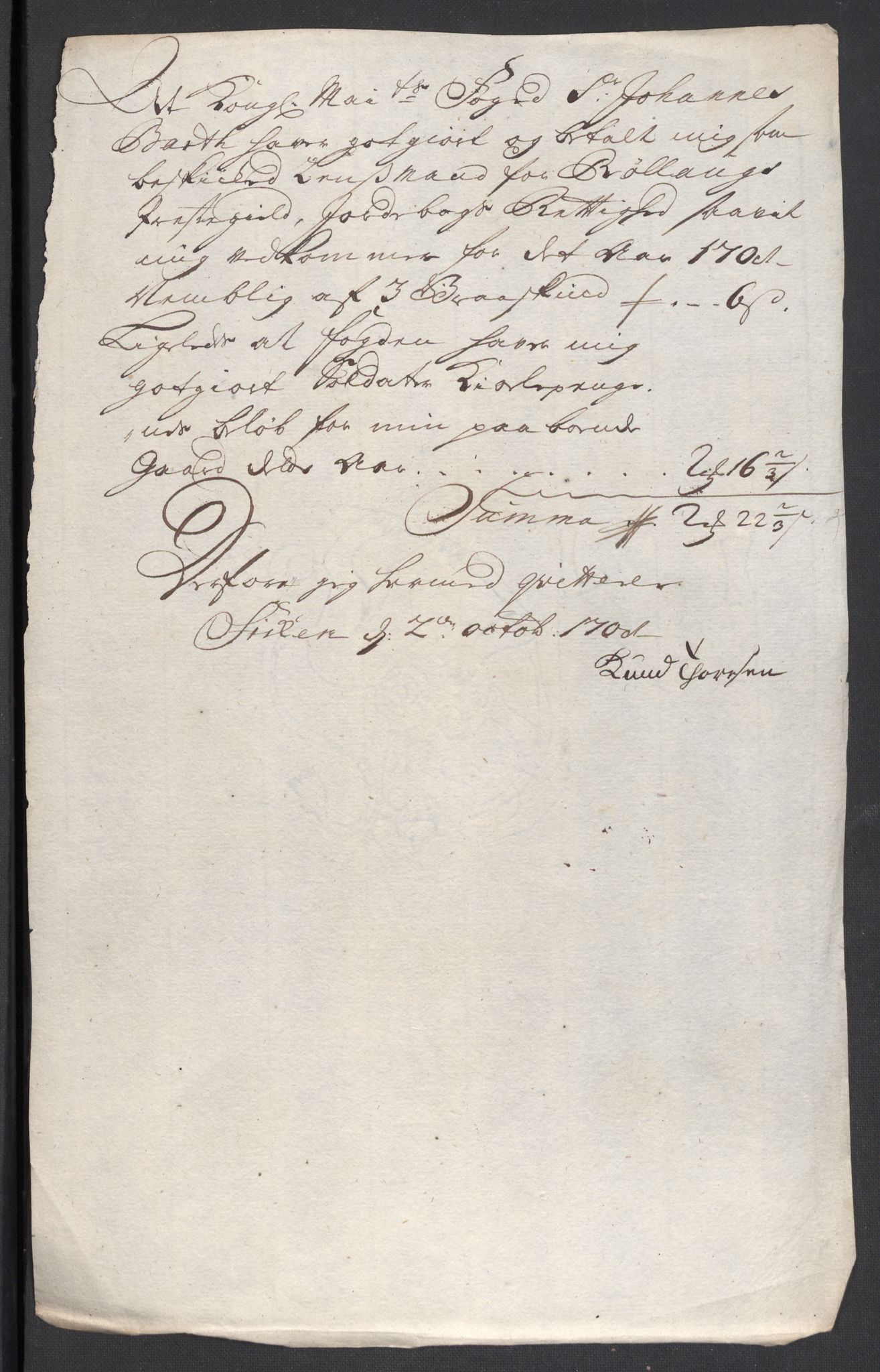 Rentekammeret inntil 1814, Reviderte regnskaper, Fogderegnskap, AV/RA-EA-4092/R24/L1584: Fogderegnskap Numedal og Sandsvær, 1707-1708, p. 338