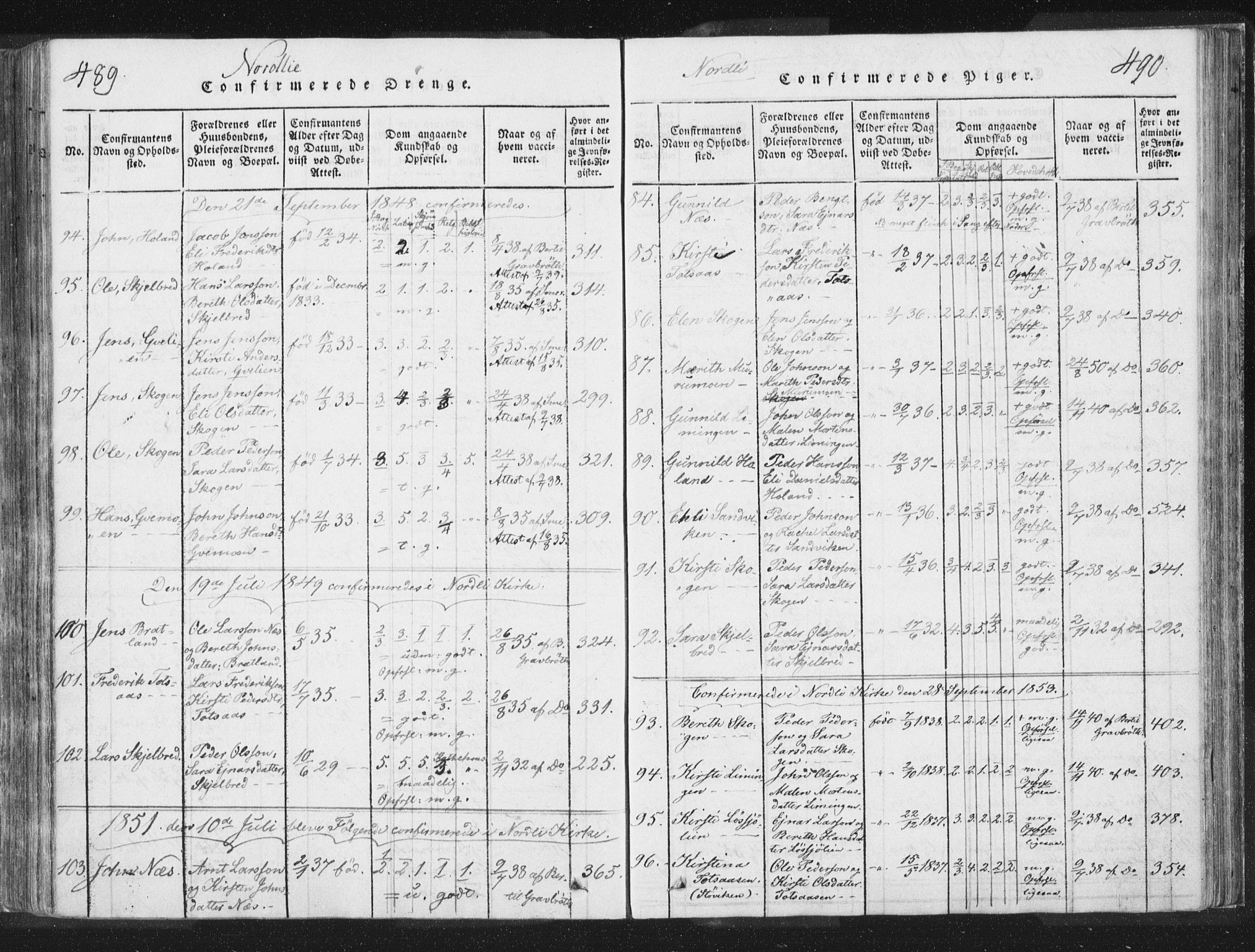 Ministerialprotokoller, klokkerbøker og fødselsregistre - Nord-Trøndelag, SAT/A-1458/755/L0491: Parish register (official) no. 755A01 /1, 1817-1864, p. 489-490