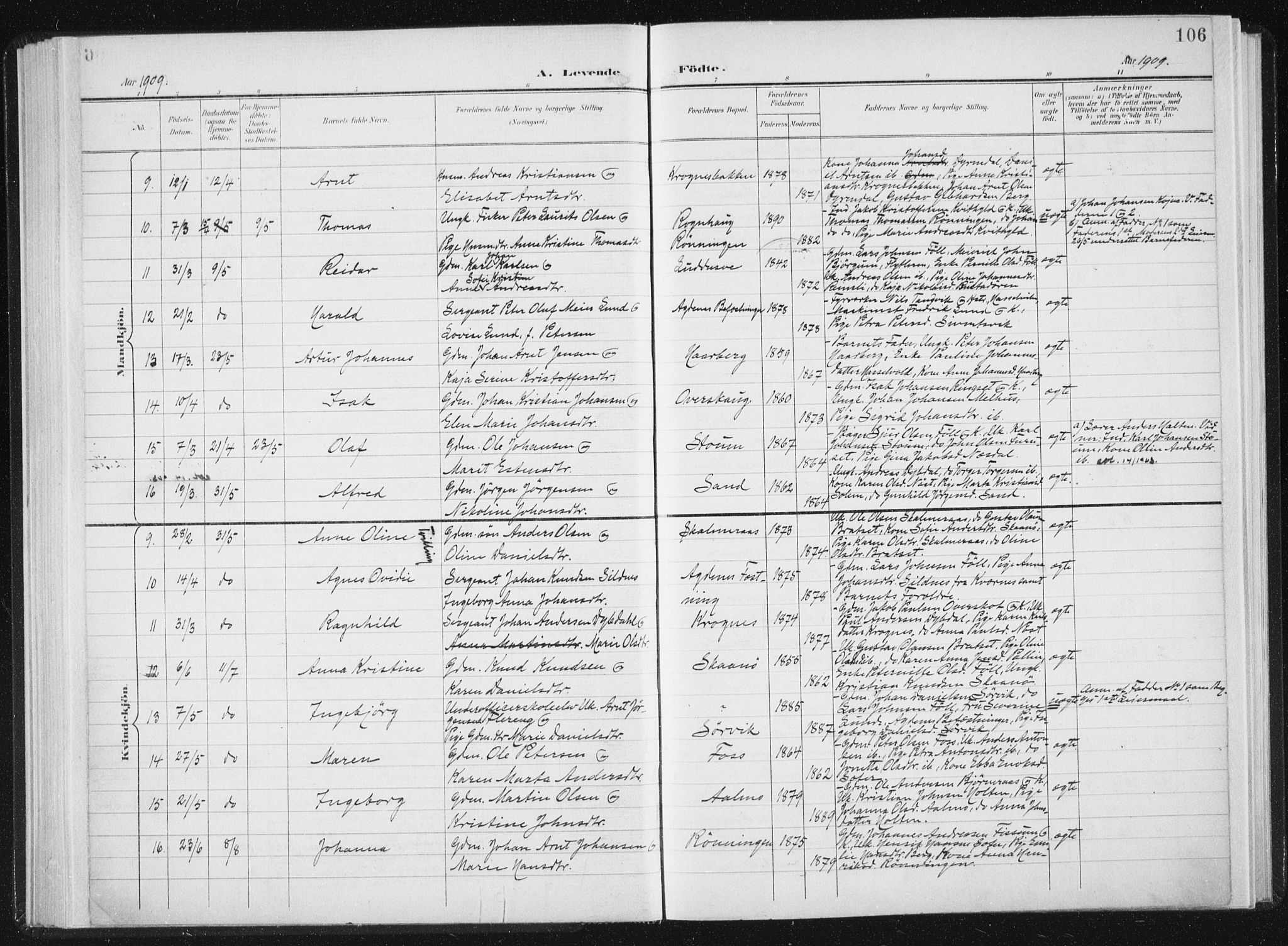 Ministerialprotokoller, klokkerbøker og fødselsregistre - Sør-Trøndelag, SAT/A-1456/647/L0635: Parish register (official) no. 647A02, 1896-1911, p. 106