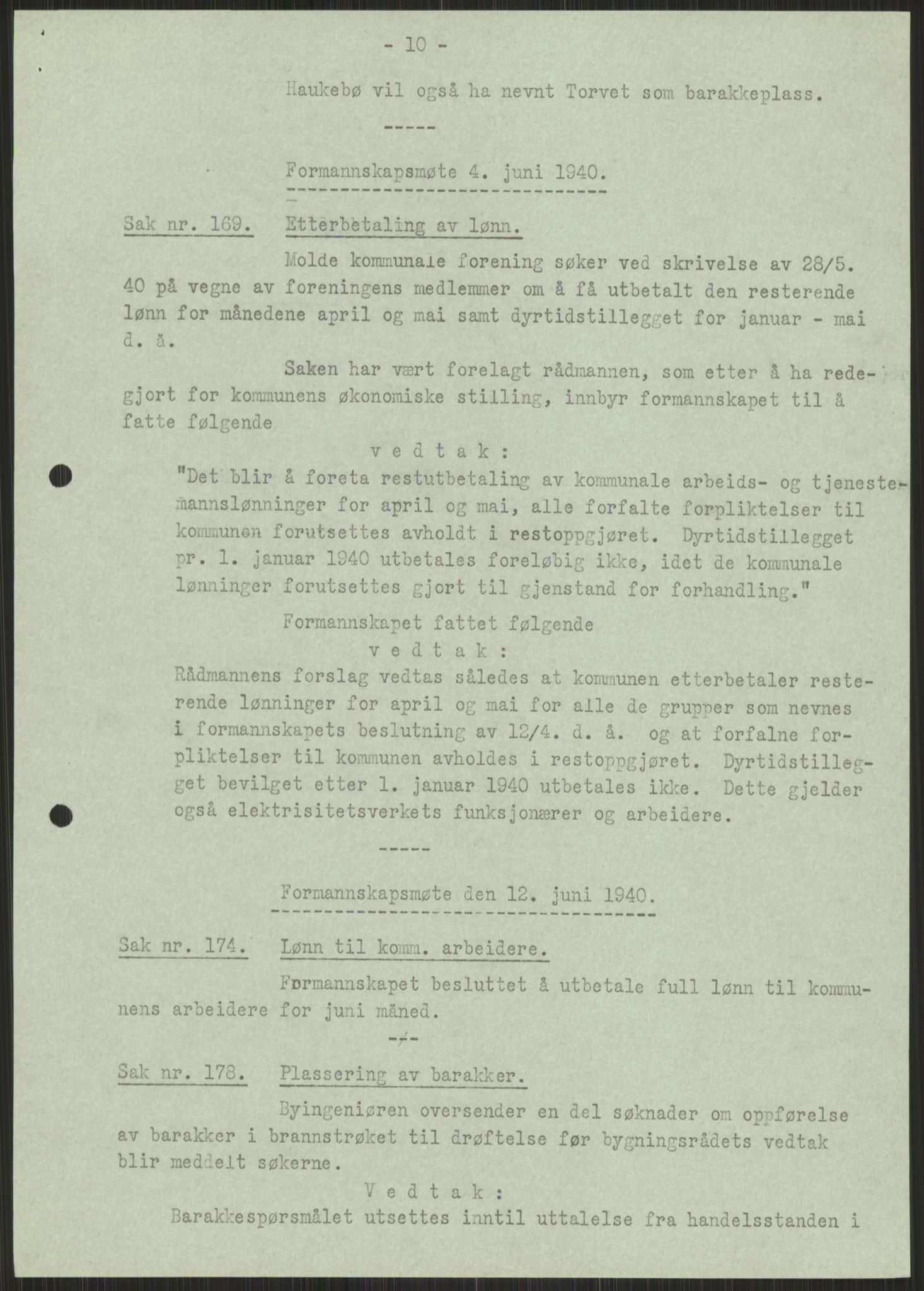 Forsvaret, Forsvarets krigshistoriske avdeling, AV/RA-RAFA-2017/Y/Ya/L0015: II-C-11-31 - Fylkesmenn.  Rapporter om krigsbegivenhetene 1940., 1940, p. 726