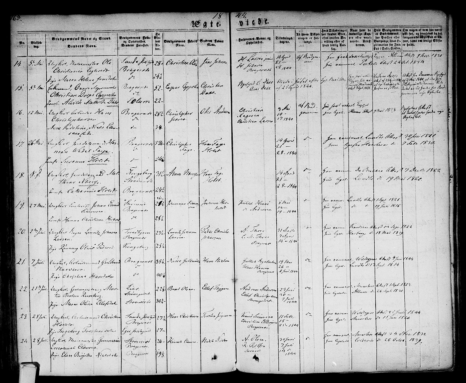 Bragernes kirkebøker, AV/SAKO-A-6/F/Fc/L0001: Parish register (official) no. III 1, 1830-1853, p. 163