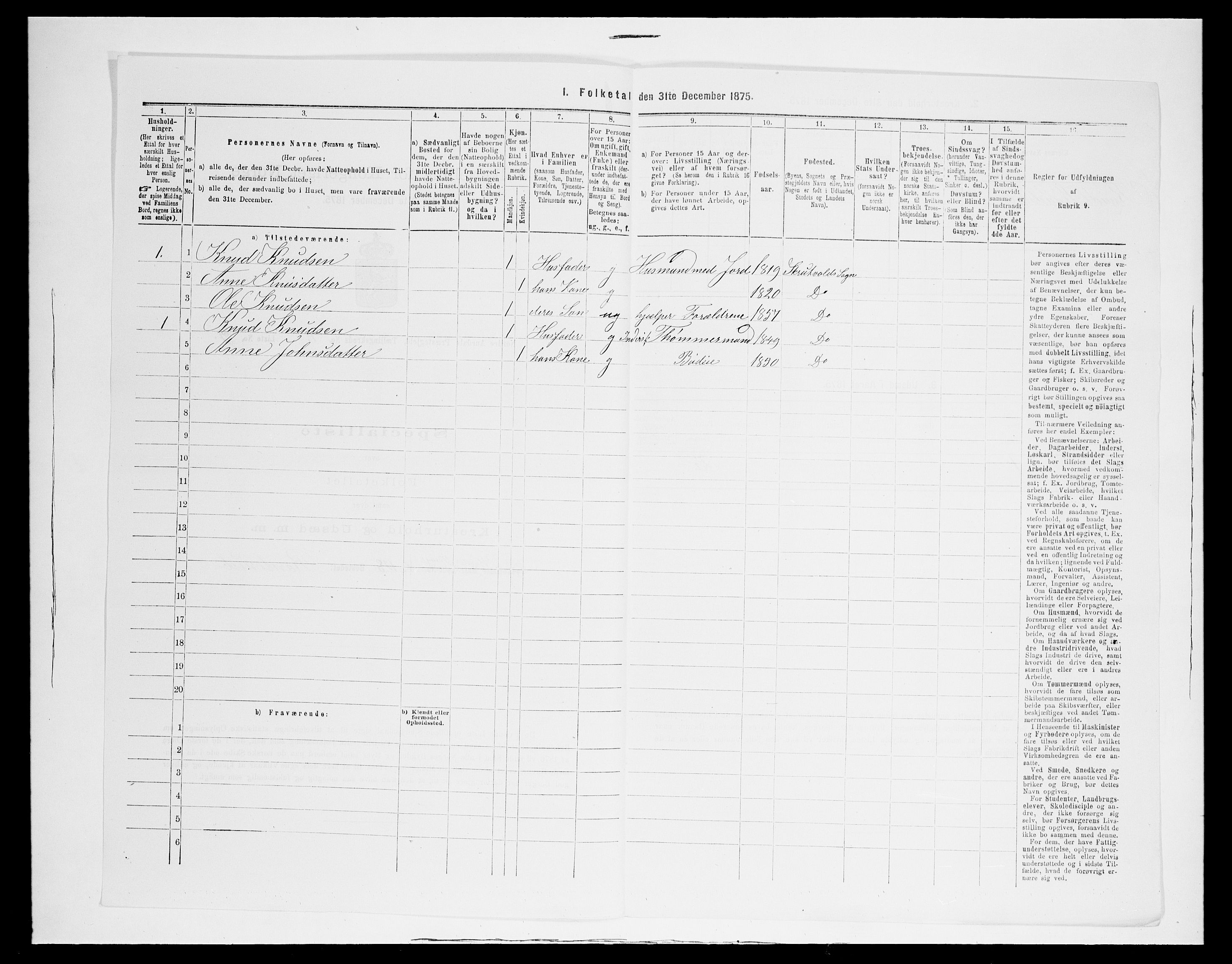 SAH, 1875 census for 0542P Nord-Aurdal, 1875, p. 629