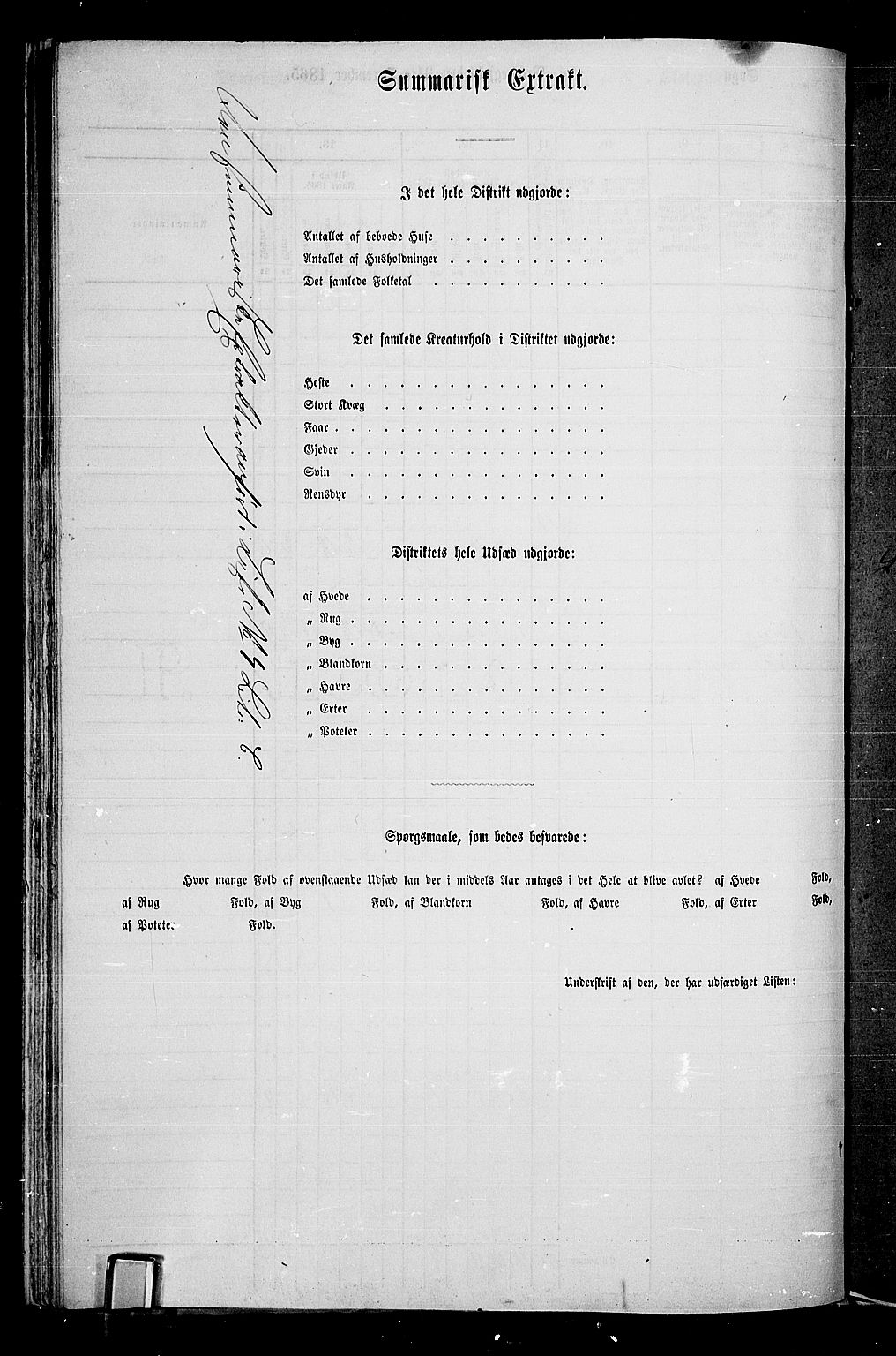 RA, 1865 census for Nes, 1865, p. 101