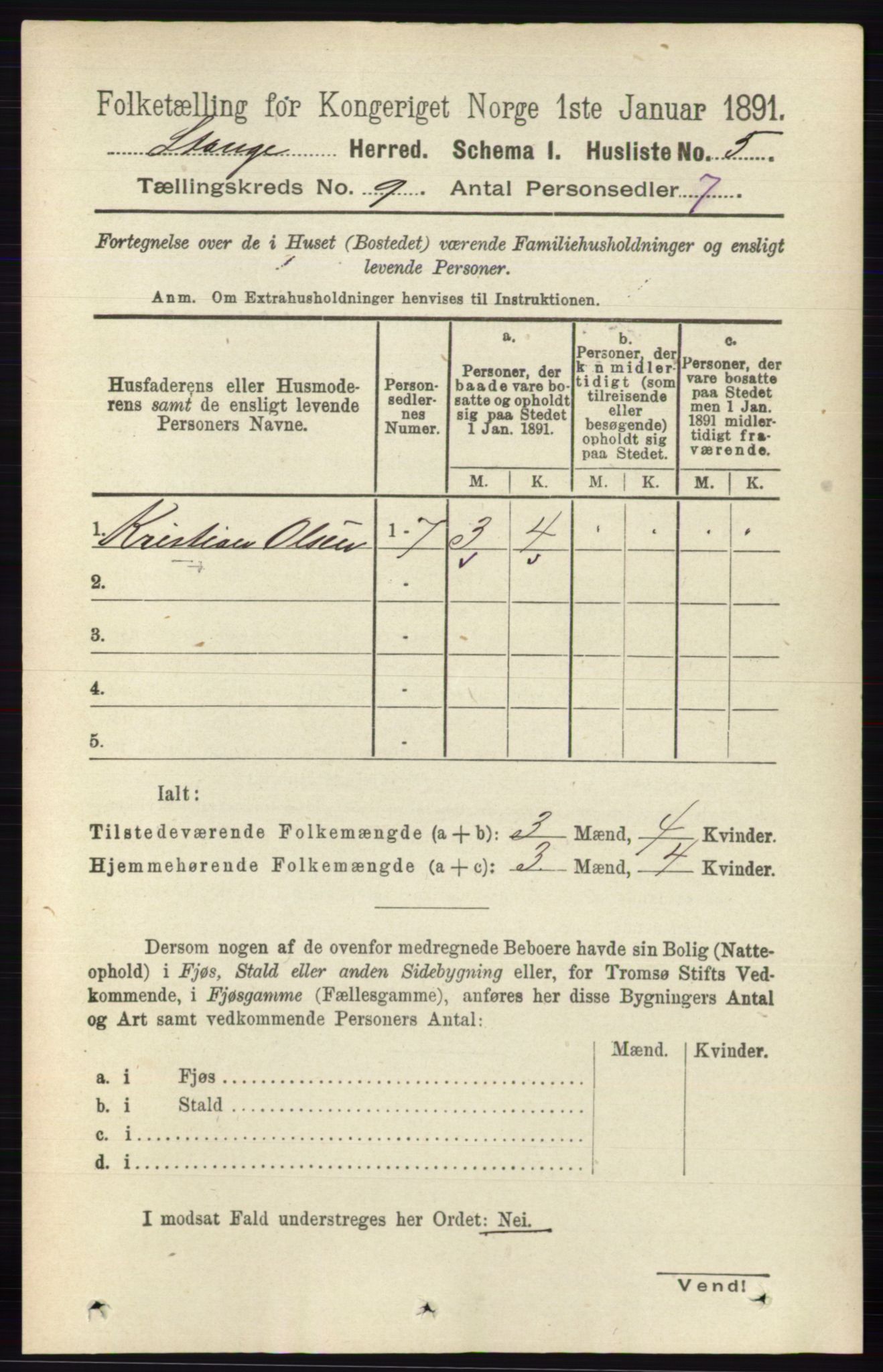 RA, 1891 census for 0417 Stange, 1891, p. 5936