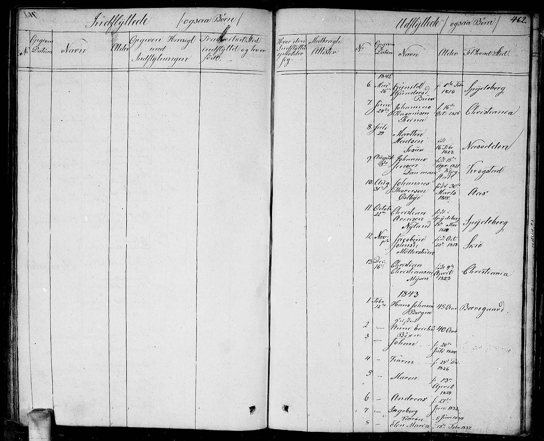 Enebakk prestekontor Kirkebøker, SAO/A-10171c/G/Ga/L0003: Parish register (copy) no. I 3, 1833-1849, p. 462