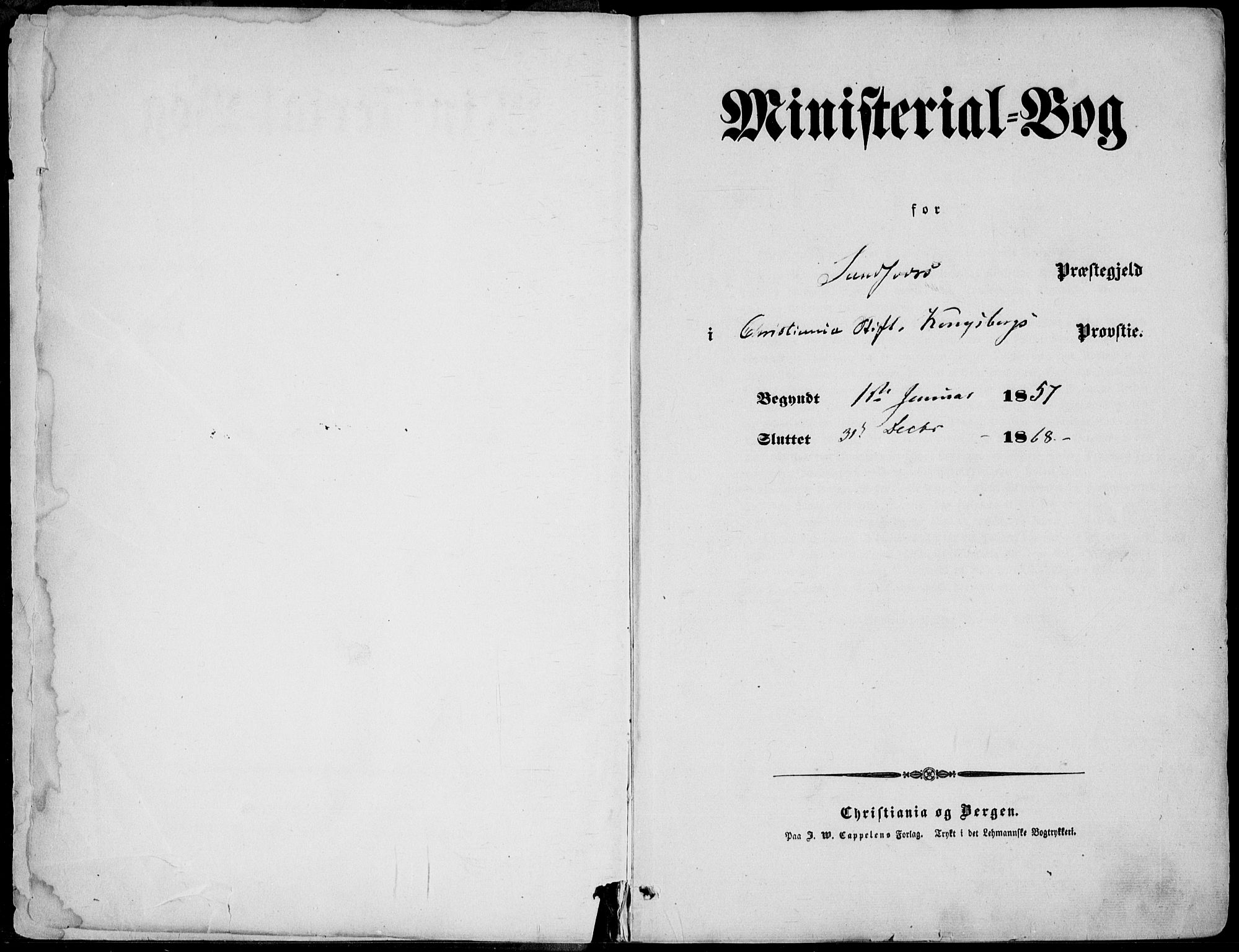 Sandsvær kirkebøker, SAKO/A-244/F/Fa/L0006: Parish register (official) no. I 6, 1857-1868