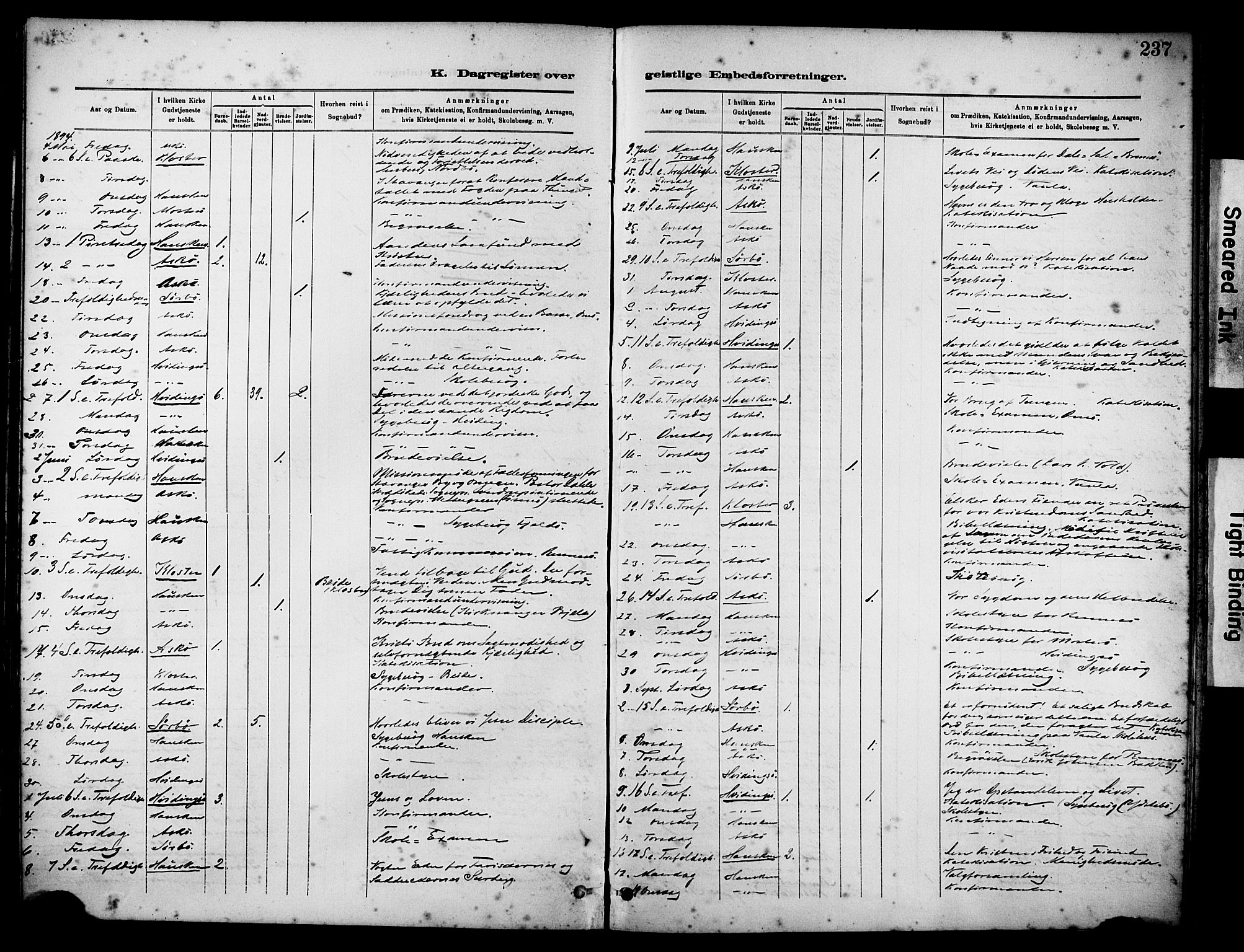 Rennesøy sokneprestkontor, SAST/A -101827/H/Ha/Haa/L0012: Parish register (official) no. A 13, 1885-1917, p. 237