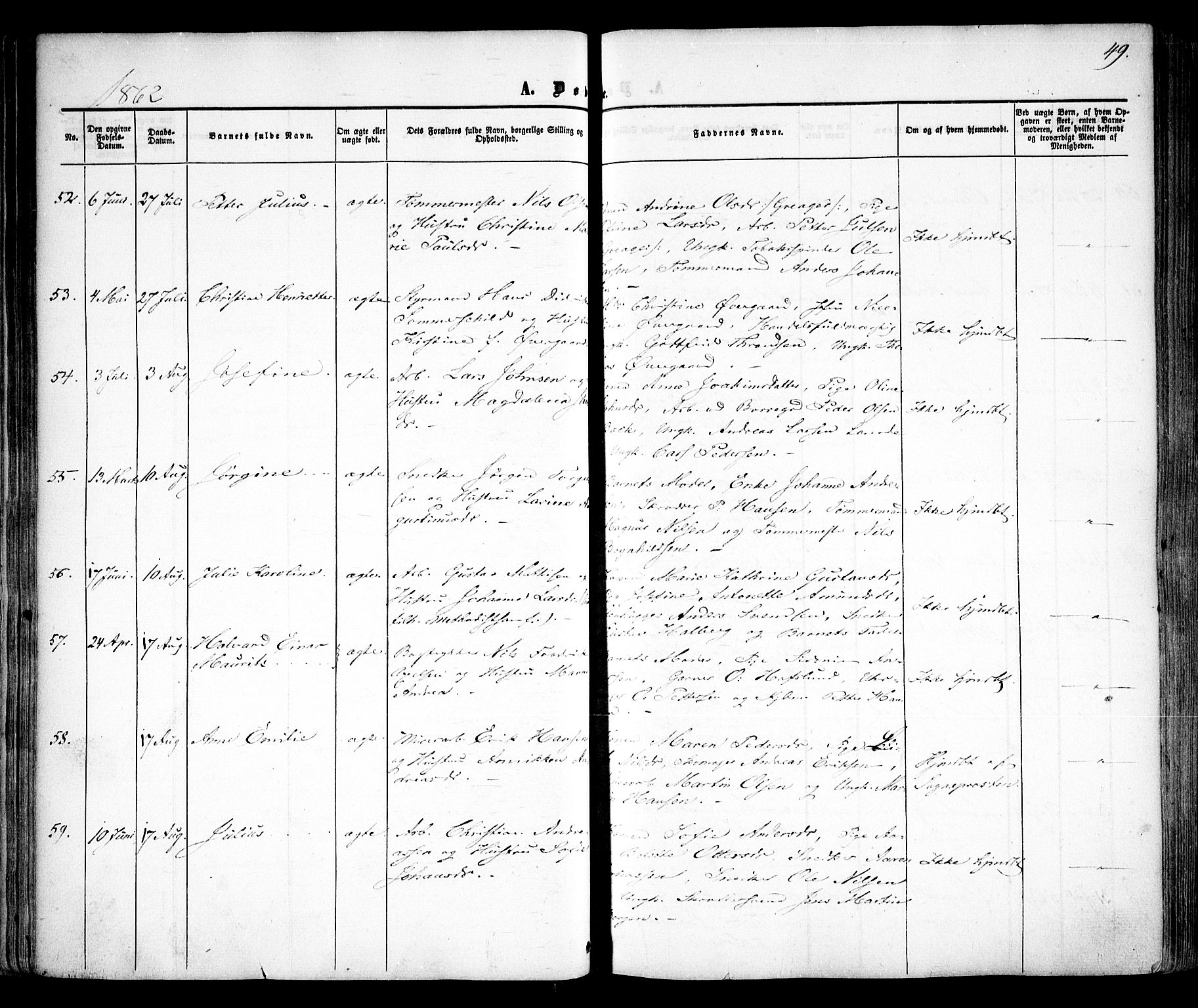 Sarpsborg prestekontor Kirkebøker, AV/SAO-A-2006/F/Fa/L0001: Parish register (official) no. 1, 1859-1868, p. 49