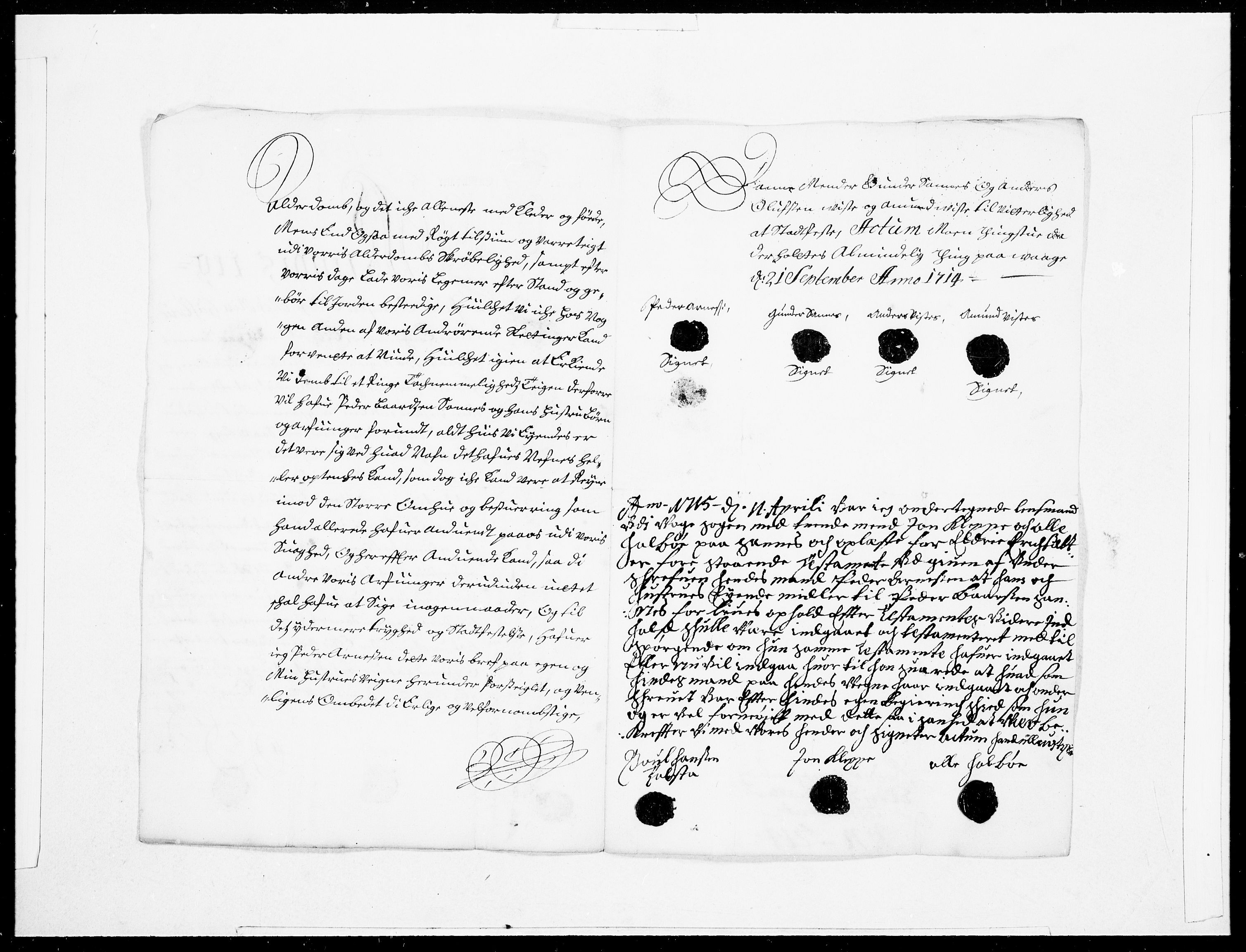 Danske Kanselli 1572-1799, AV/RA-EA-3023/F/Fc/Fcc/Fcca/L0077: Norske innlegg 1572-1799, 1715, p. 48