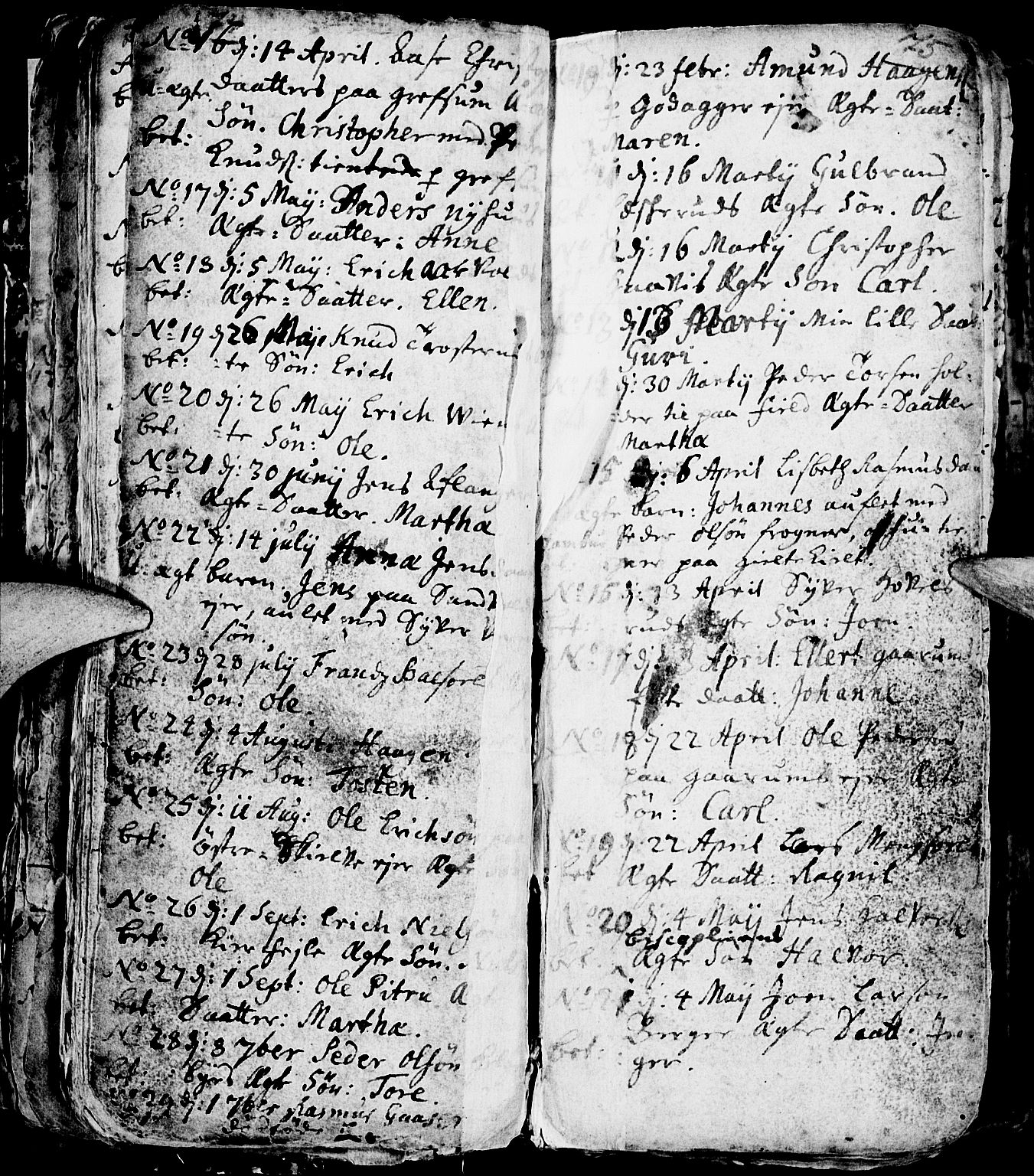 Nes prestekontor, Hedmark, AV/SAH-PREST-020/L/La/L0001: Parish register (copy) no. 1, 1663-1784, p. 74-75