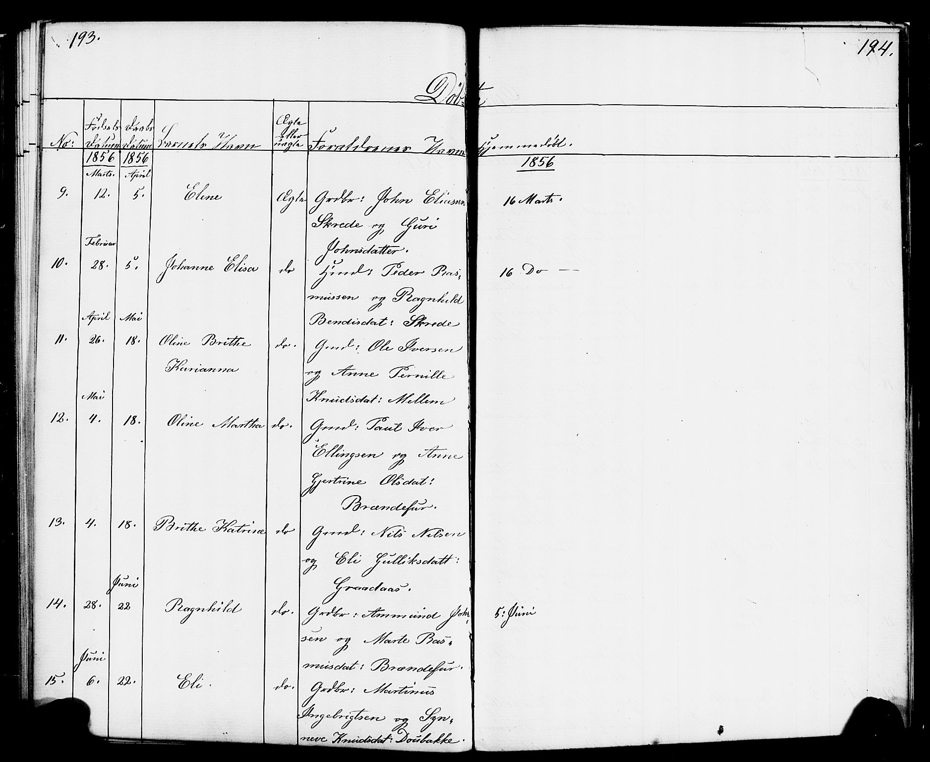 Hornindal sokneprestembete, AV/SAB-A-82401/H/Haa/Haaa/L0001: Parish register (official) no. A 1, 1837-1866, p. 194-195