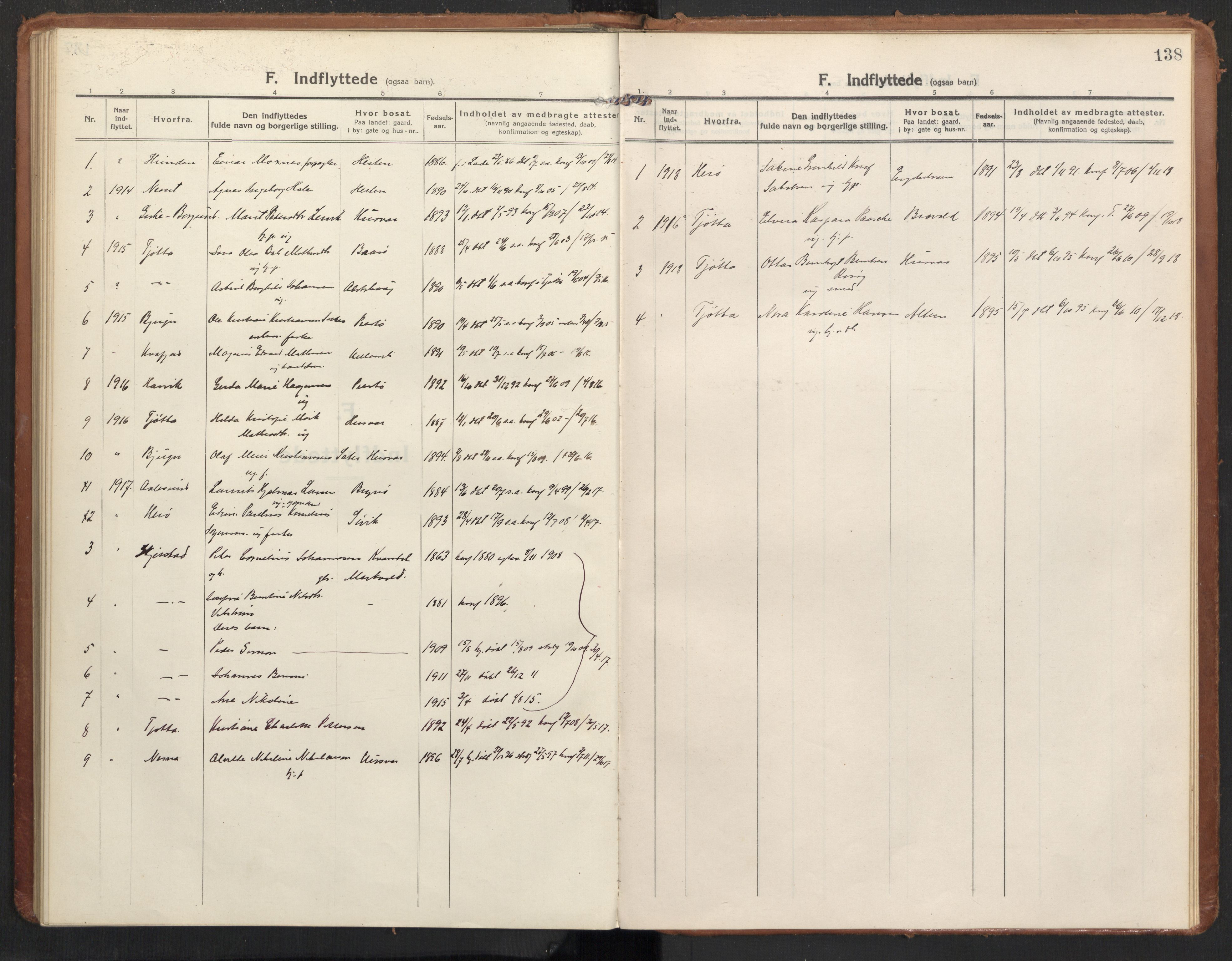 Ministerialprotokoller, klokkerbøker og fødselsregistre - Nordland, AV/SAT-A-1459/830/L0456: Parish register (official) no. 830A20, 1914-1937, p. 138