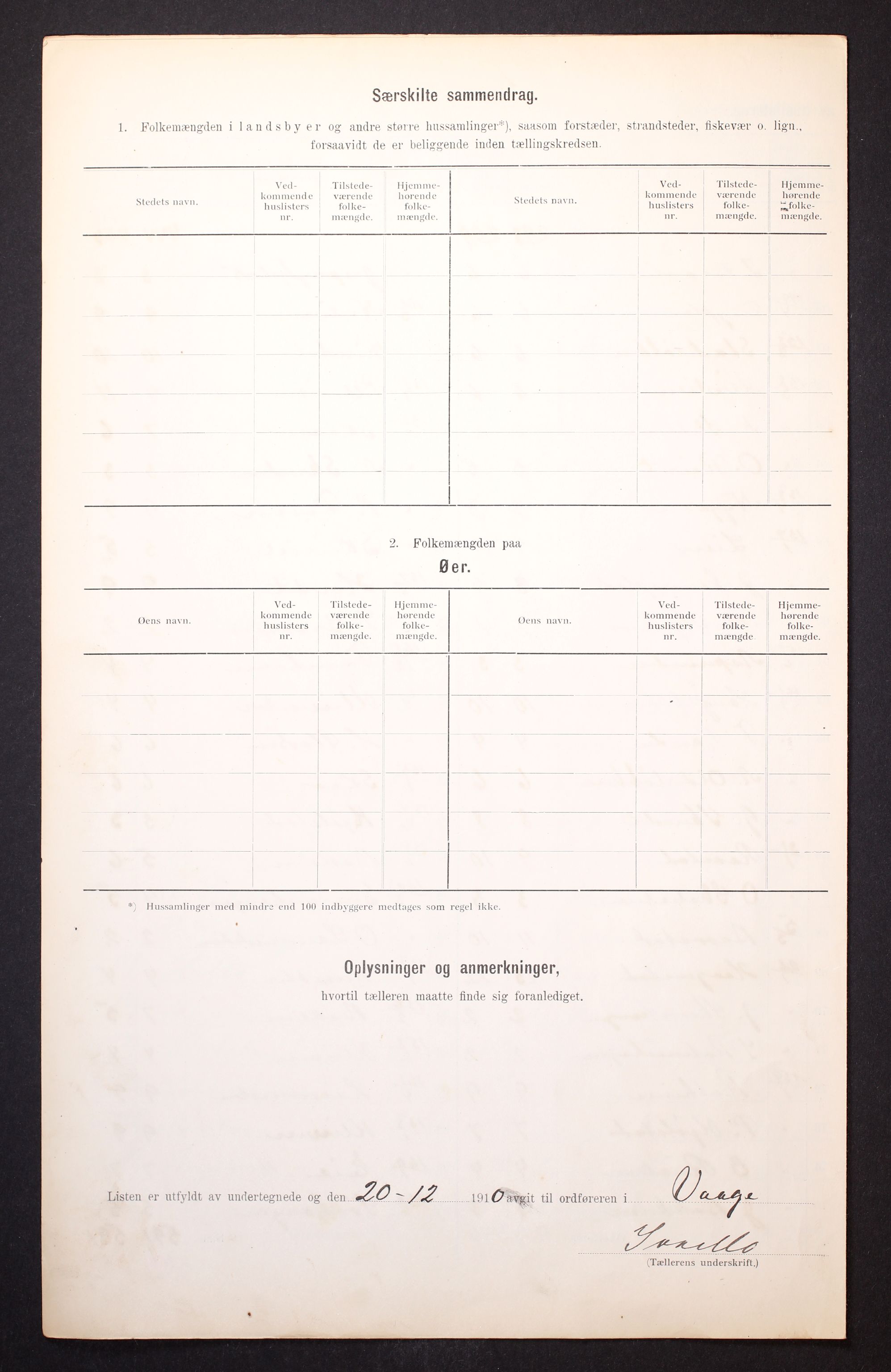 RA, 1910 census for Vågå, 1910, p. 12