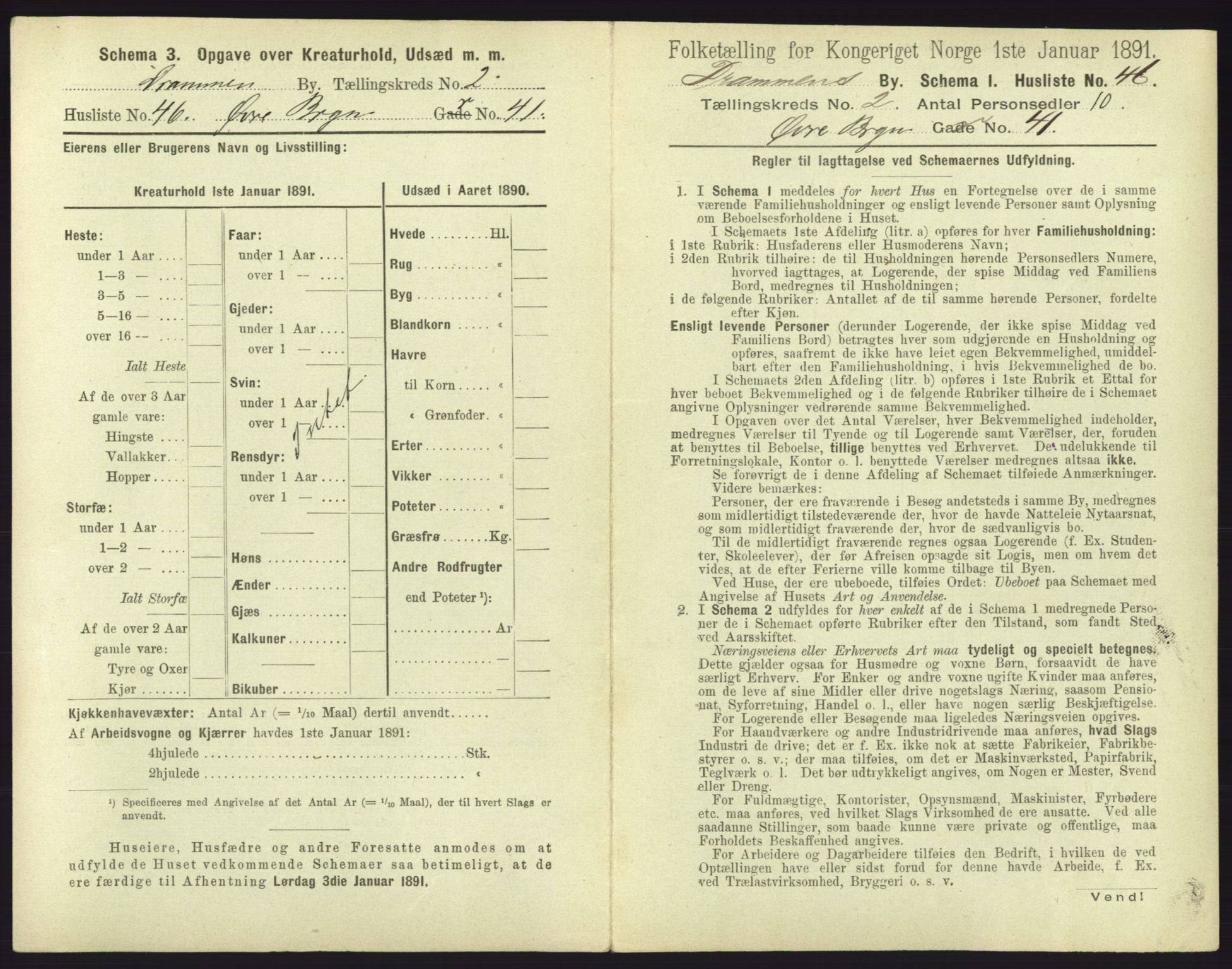 RA, 1891 census for 0602 Drammen, 1891, p. 293