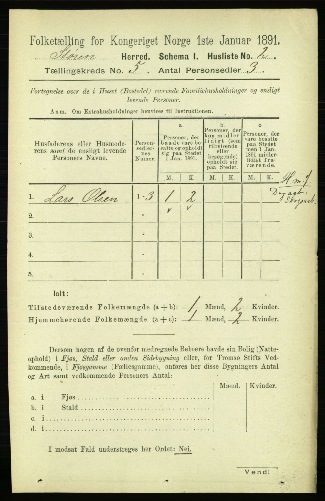 RA, 1891 census for 1648 Støren, 1891, p. 1878