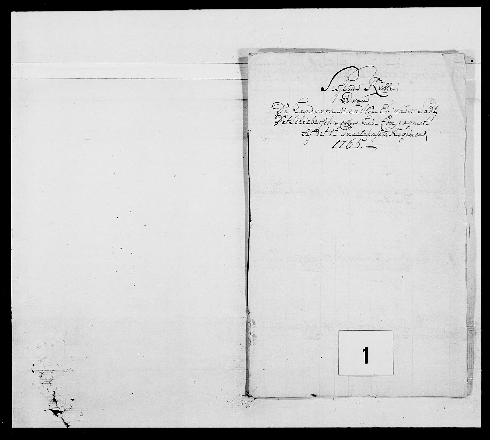 Kommanderende general (KG I) med Det norske krigsdirektorium, AV/RA-EA-5419/E/Ea/L0496: 1. Smålenske regiment, 1765-1767, p. 8