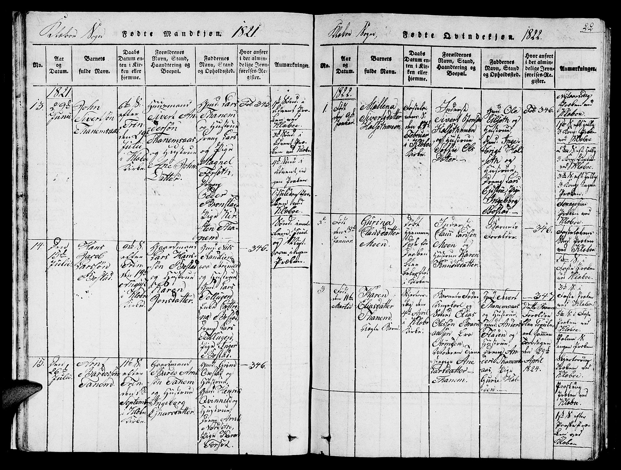 Ministerialprotokoller, klokkerbøker og fødselsregistre - Sør-Trøndelag, SAT/A-1456/618/L0450: Parish register (copy) no. 618C01, 1816-1865, p. 22