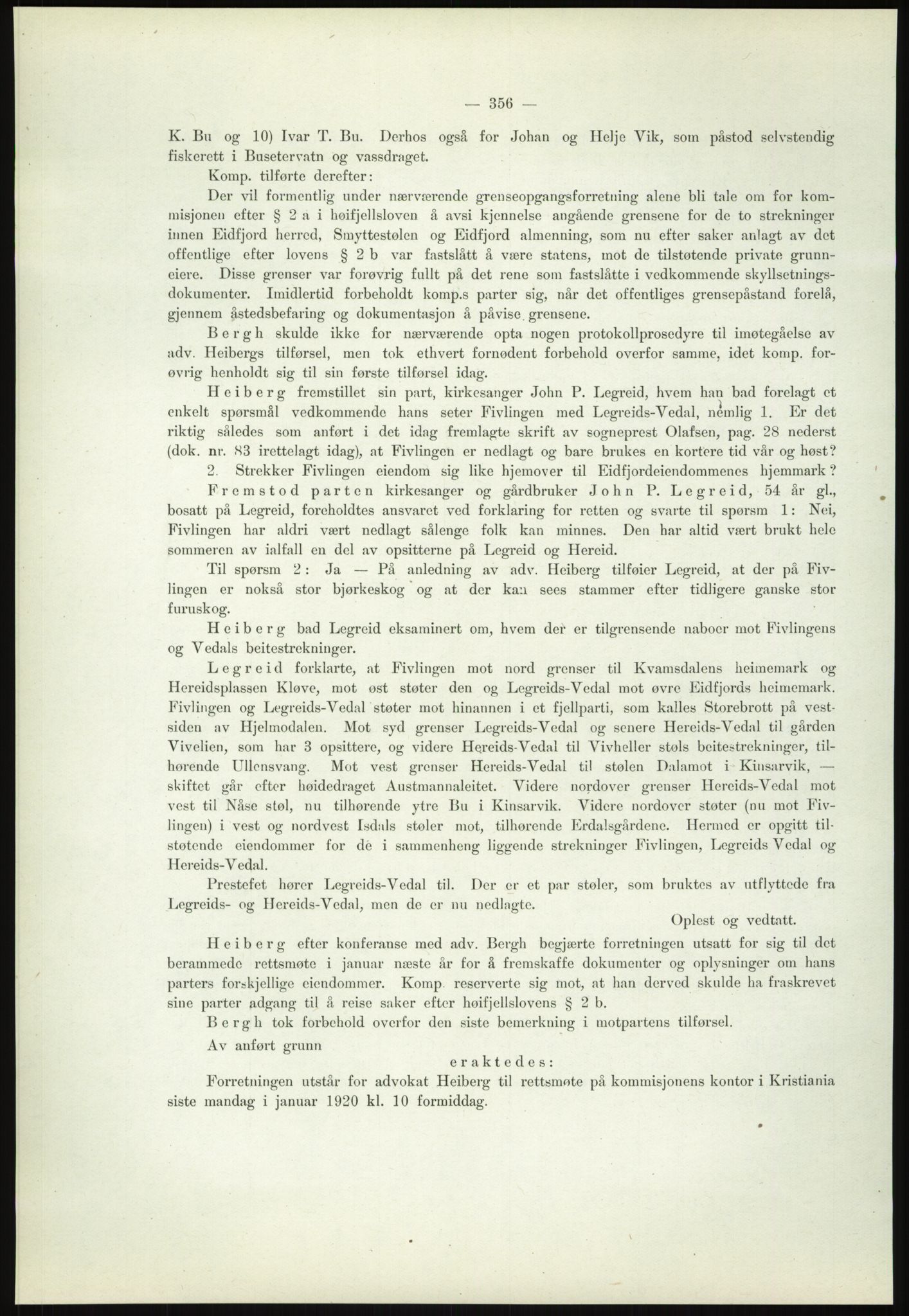 Høyfjellskommisjonen, AV/RA-S-1546/X/Xa/L0001: Nr. 1-33, 1909-1953, p. 370