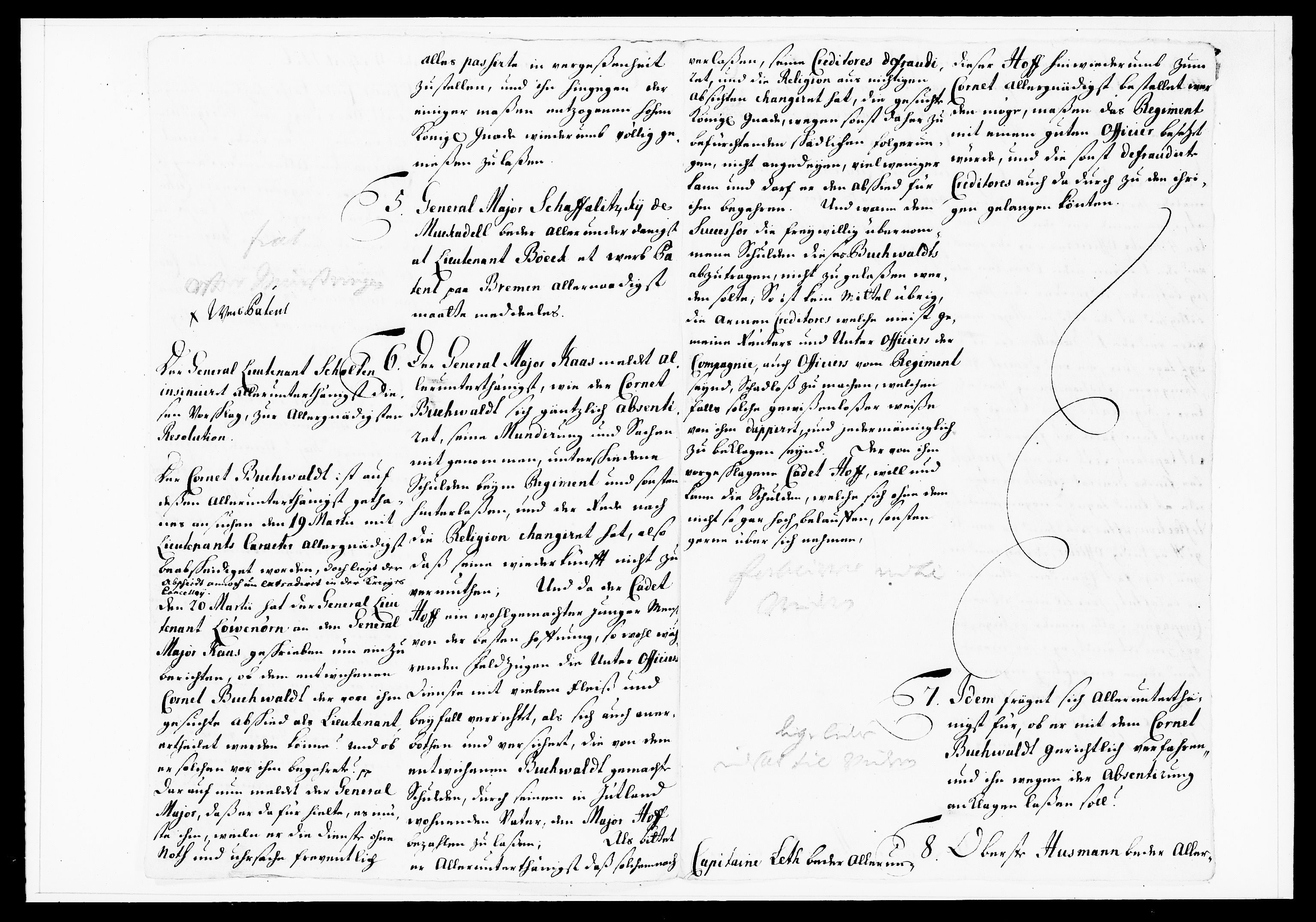 Krigskollegiet, Krigskancelliet, DRA/A-0006/-/1130-1137: Refererede sager, 1736, p. 134