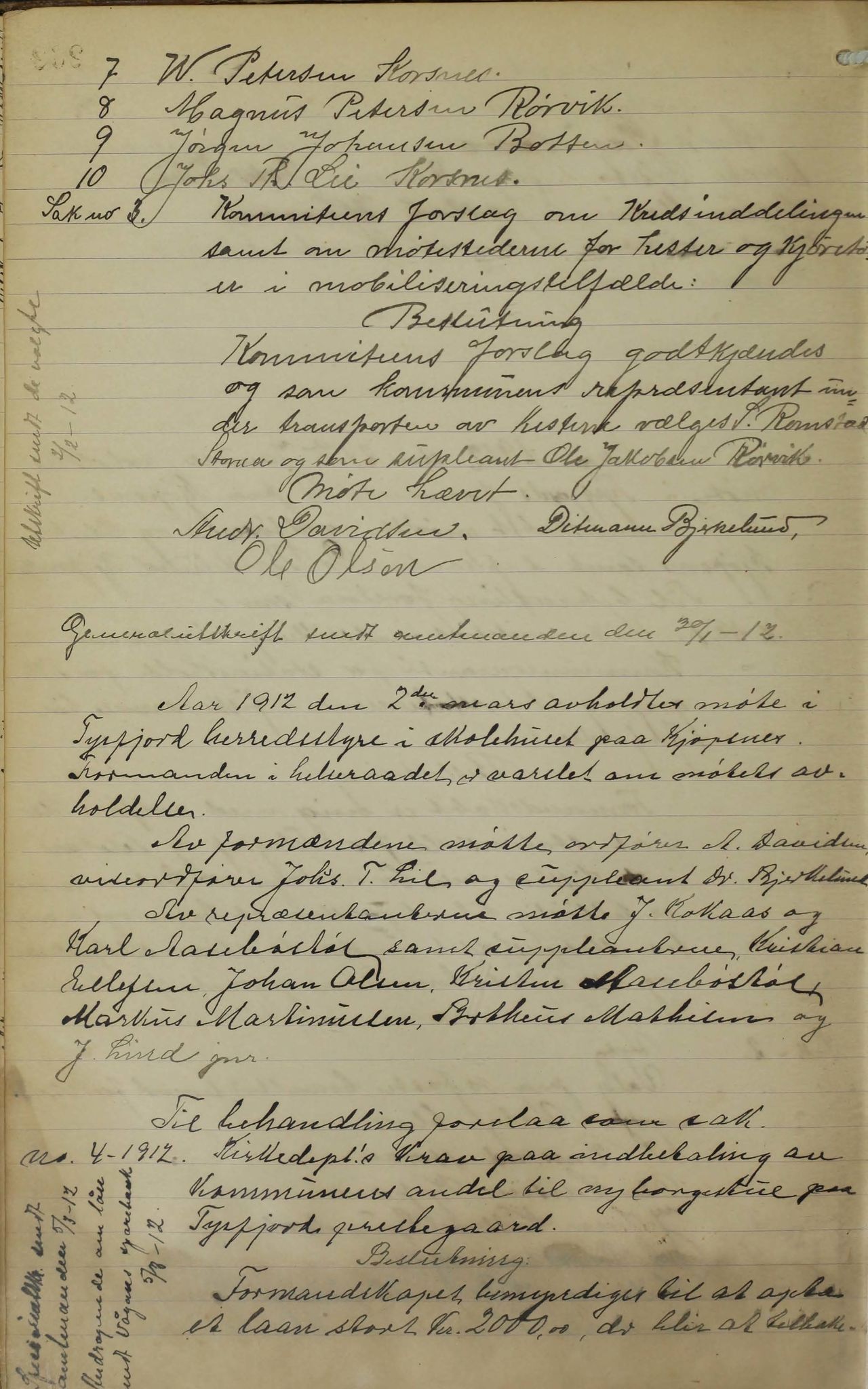 Tysfjord kommune. Formannskapet, AIN/K-18500.150/100/L0002: Forhandlingsprotokoll for Tysfjordens formandskap, 1895-1912