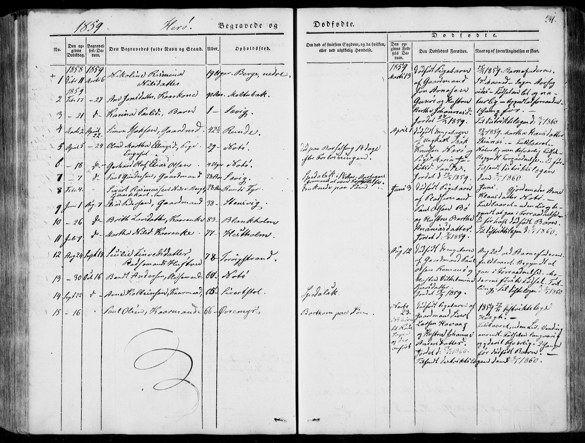 Ministerialprotokoller, klokkerbøker og fødselsregistre - Møre og Romsdal, AV/SAT-A-1454/507/L0070: Parish register (official) no. 507A05, 1842-1873, p. 241