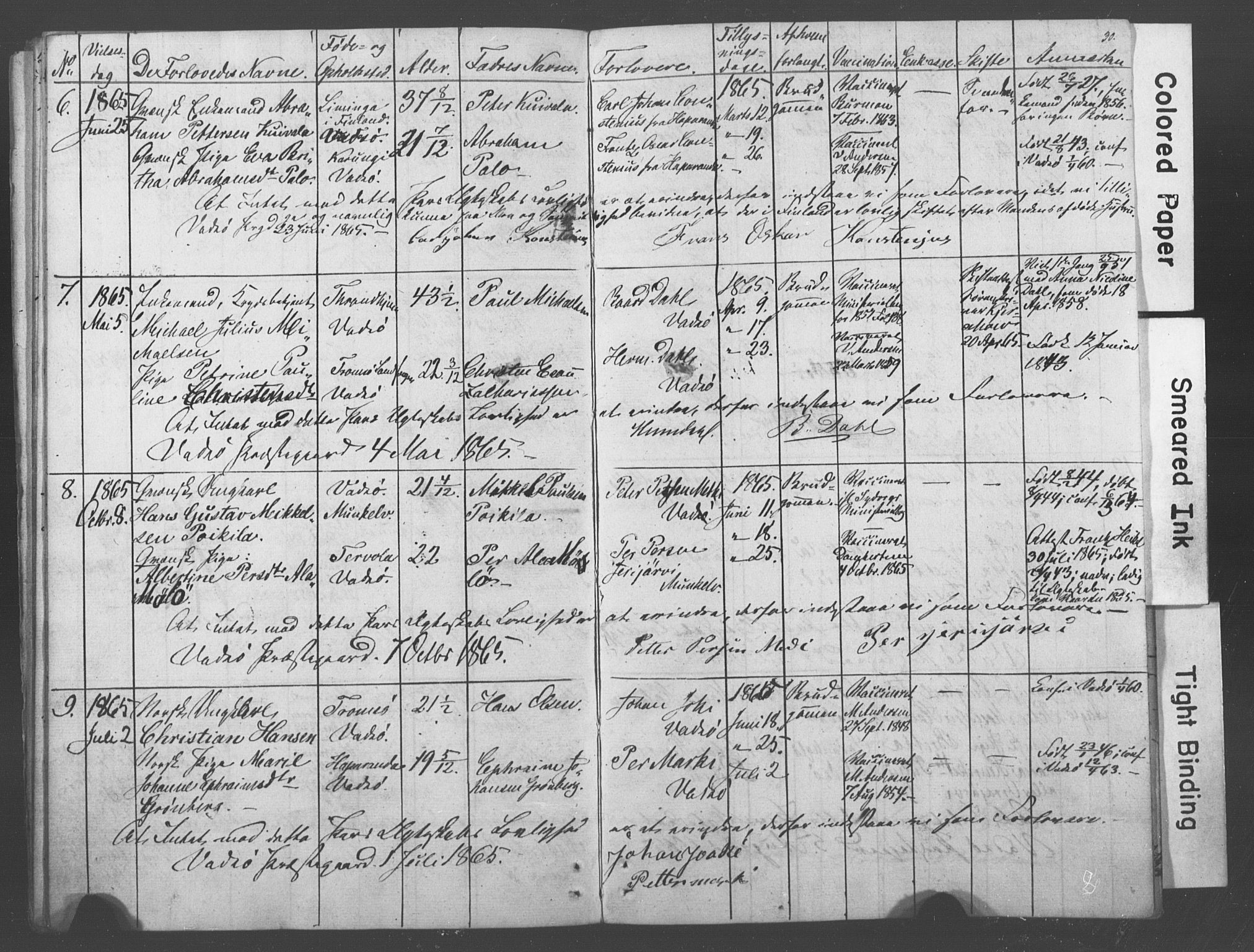 Vadsø sokneprestkontor, SATØ/S-1325/I/Ic/L0026/0002: Banns register no. 26.2, 1863-1867, p. 30
