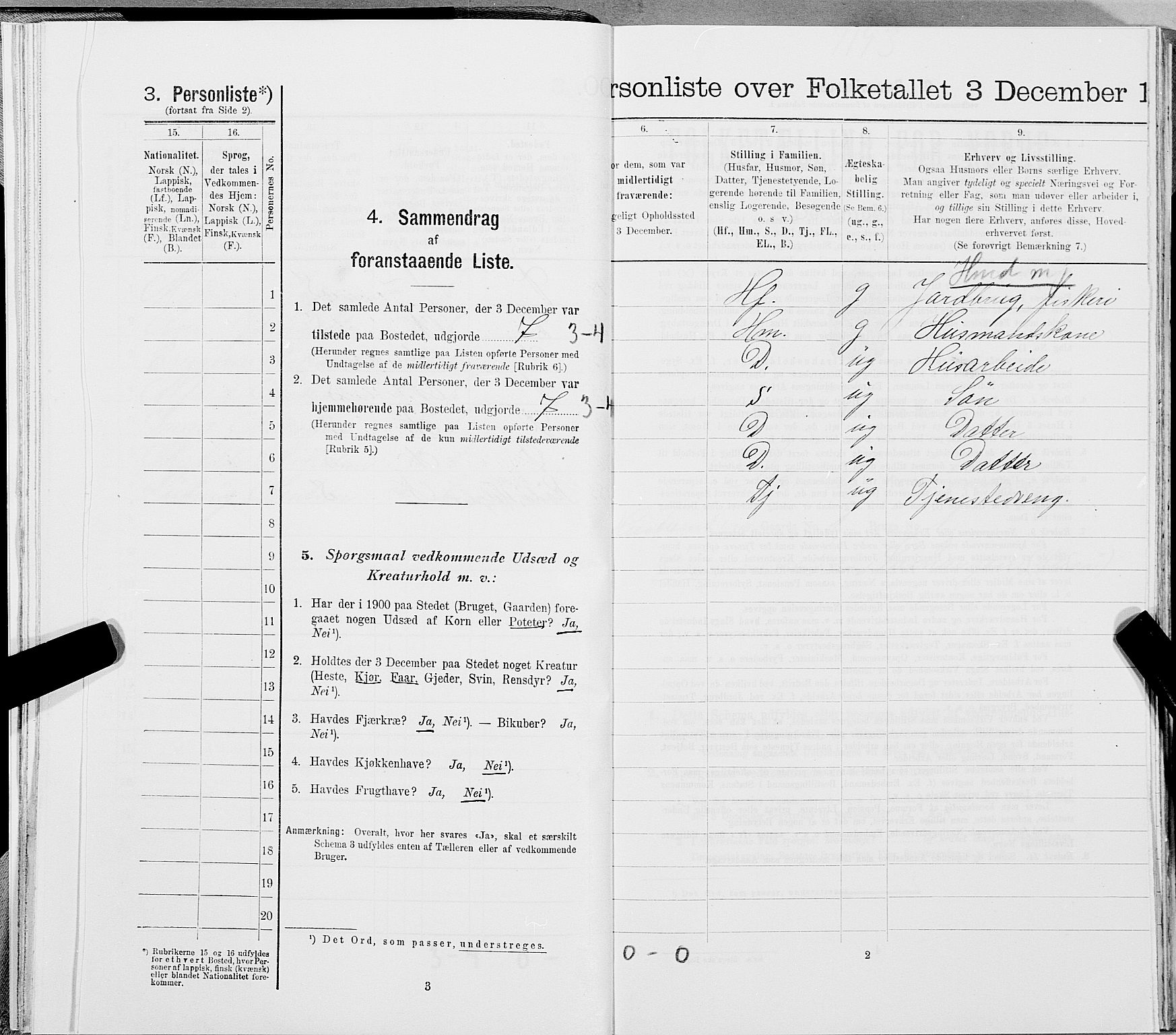 SAT, 1900 census for Træna, 1900, p. 33