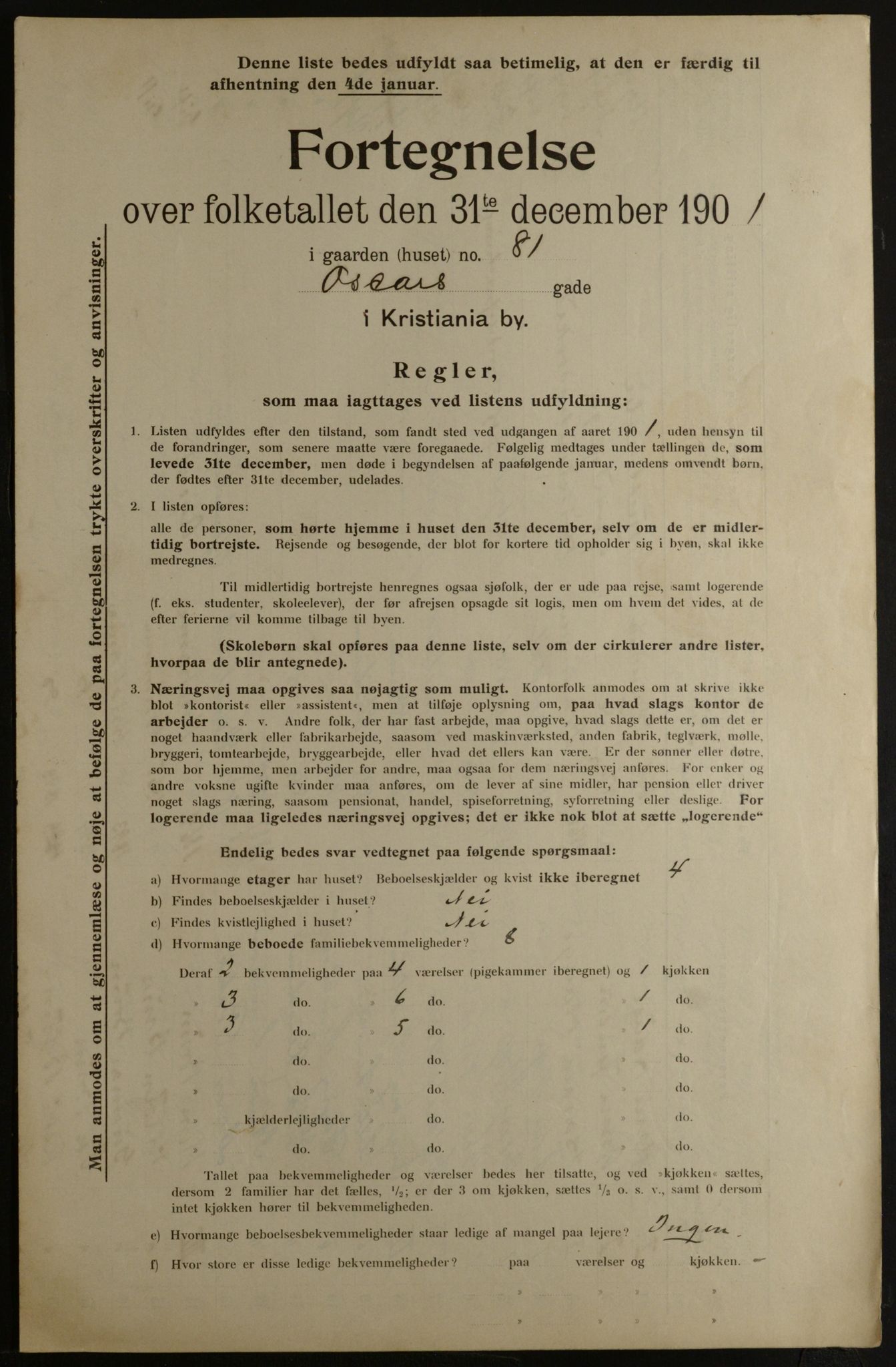 OBA, Municipal Census 1901 for Kristiania, 1901, p. 11782