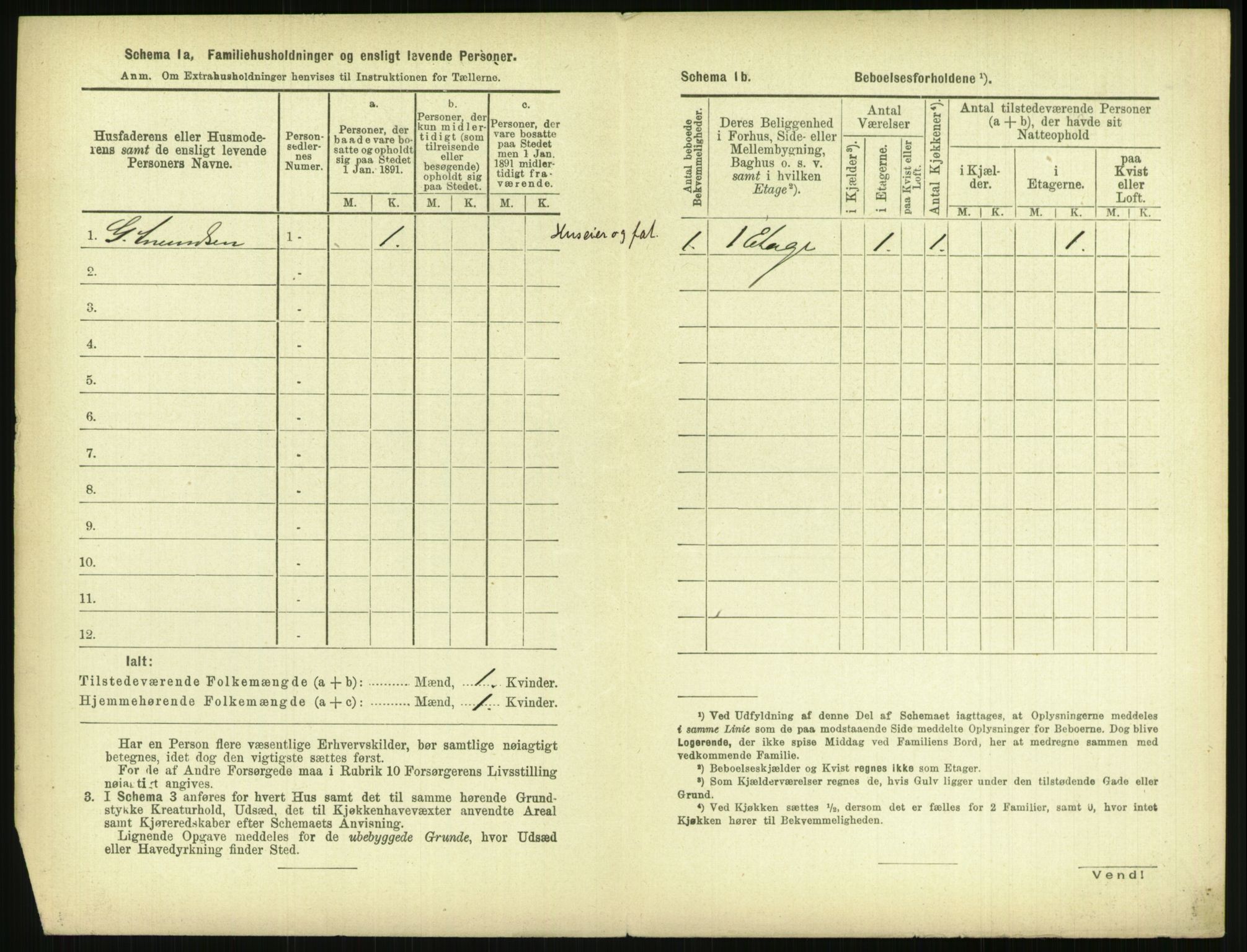 RA, 1891 census for 0806 Skien, 1891, p. 1883