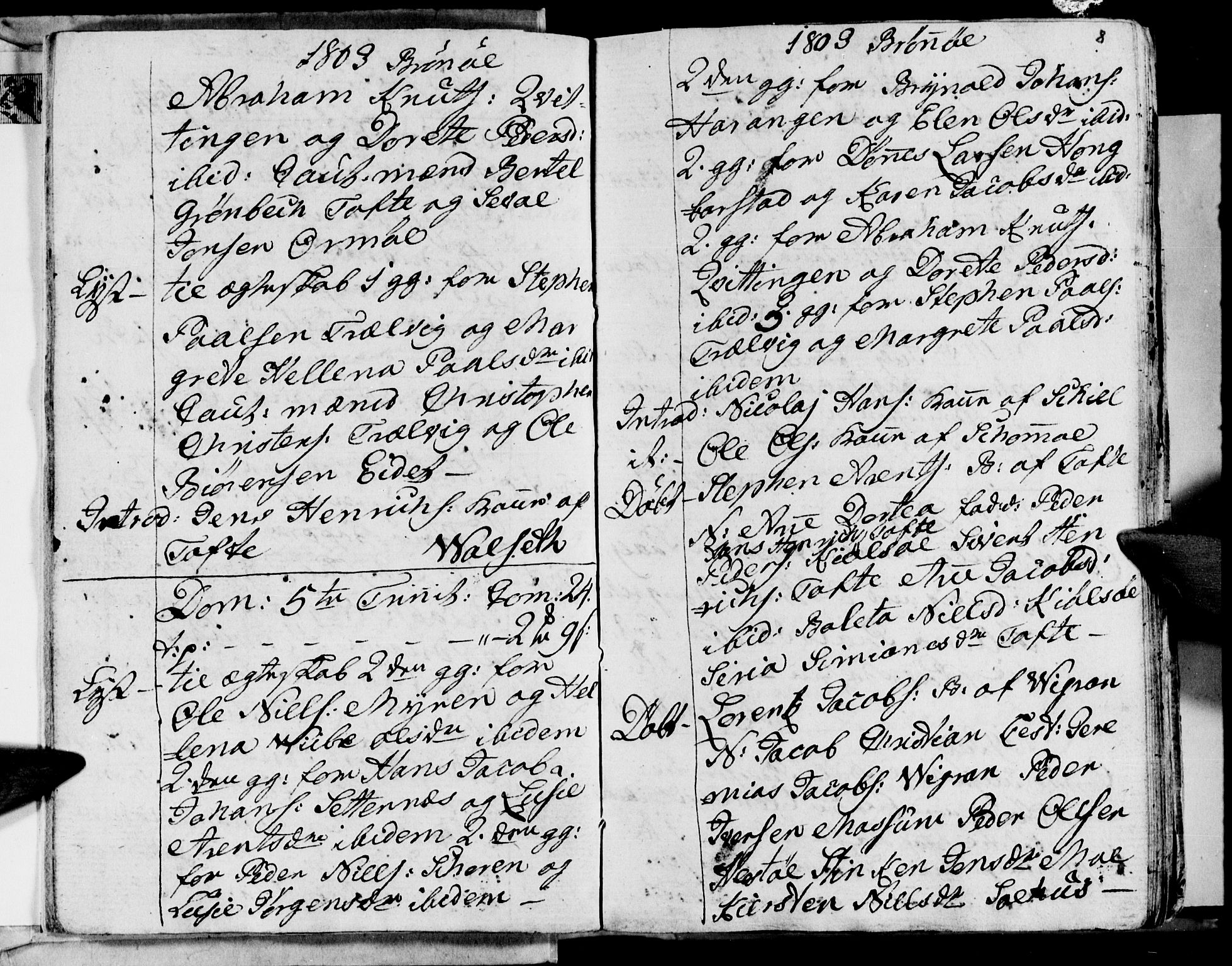 Ministerialprotokoller, klokkerbøker og fødselsregistre - Nordland, SAT/A-1459/813/L0209: Parish register (copy) no. 813C01, 1803-1821, p. 8